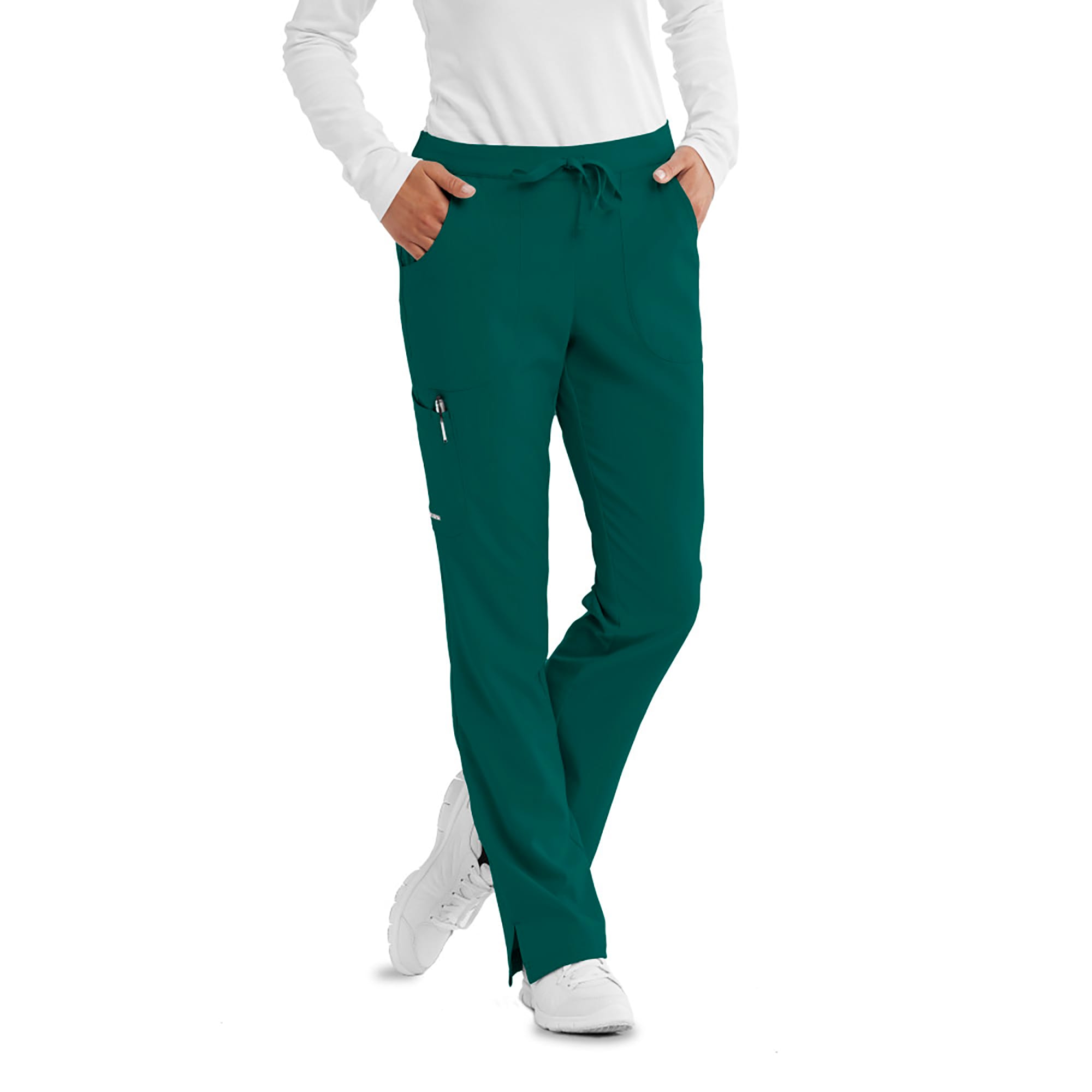 Women's Cargo Scrub Pant with Drawstring Elastic Waistband