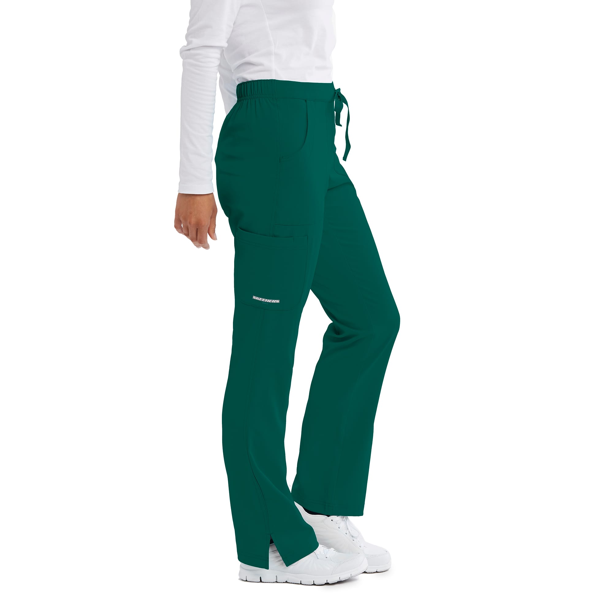 Women's Cargo Scrub Pant with Drawstring Elastic Waistband