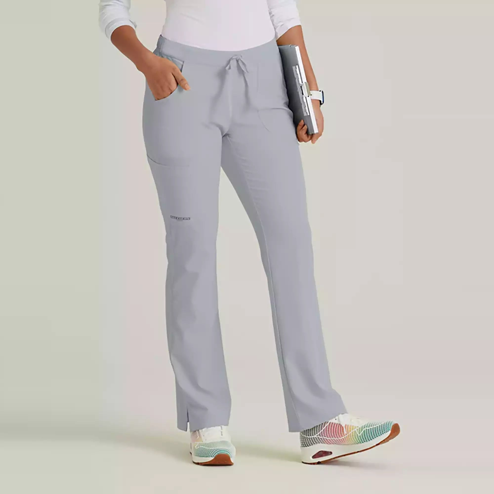 Women's Cargo Scrub Pant with Drawstring Elastic Waistband