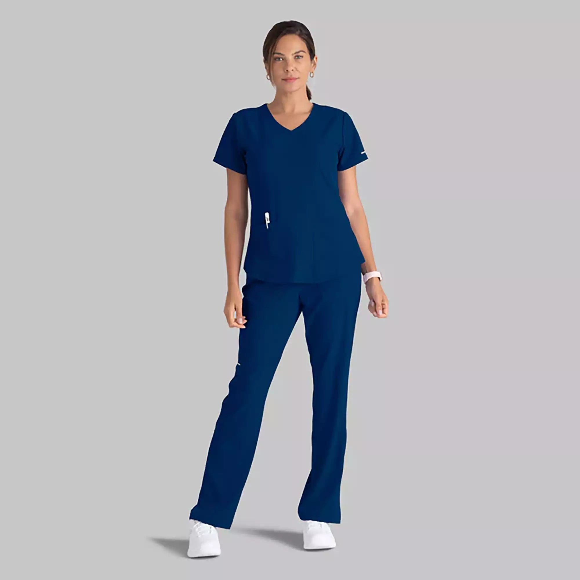 Women's Cargo Scrub Pant with Drawstring Elastic Waistband