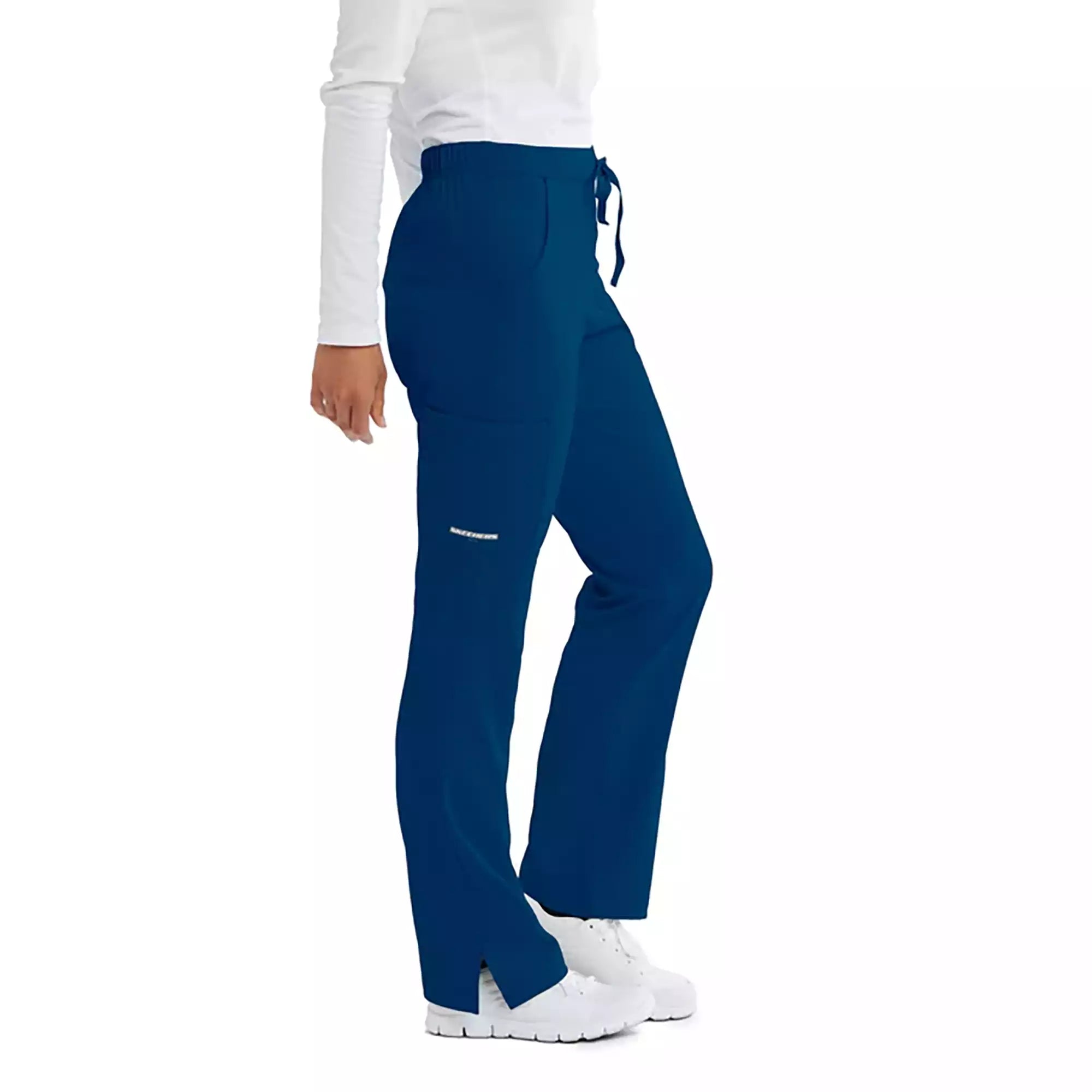 Women's Cargo Scrub Pant with Drawstring Elastic Waistband