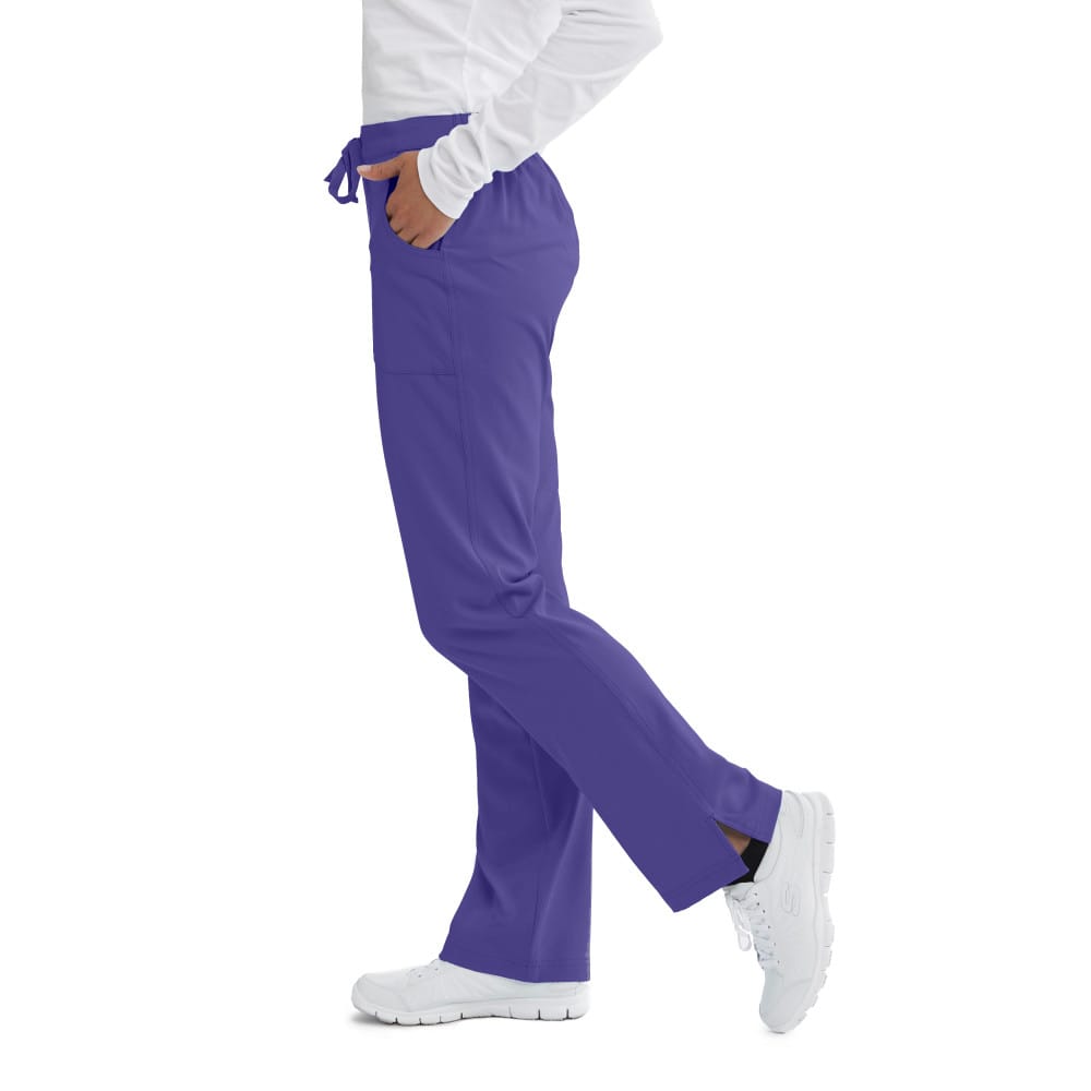 Women's Cargo Scrub Pant with Drawstring Elastic Waistband