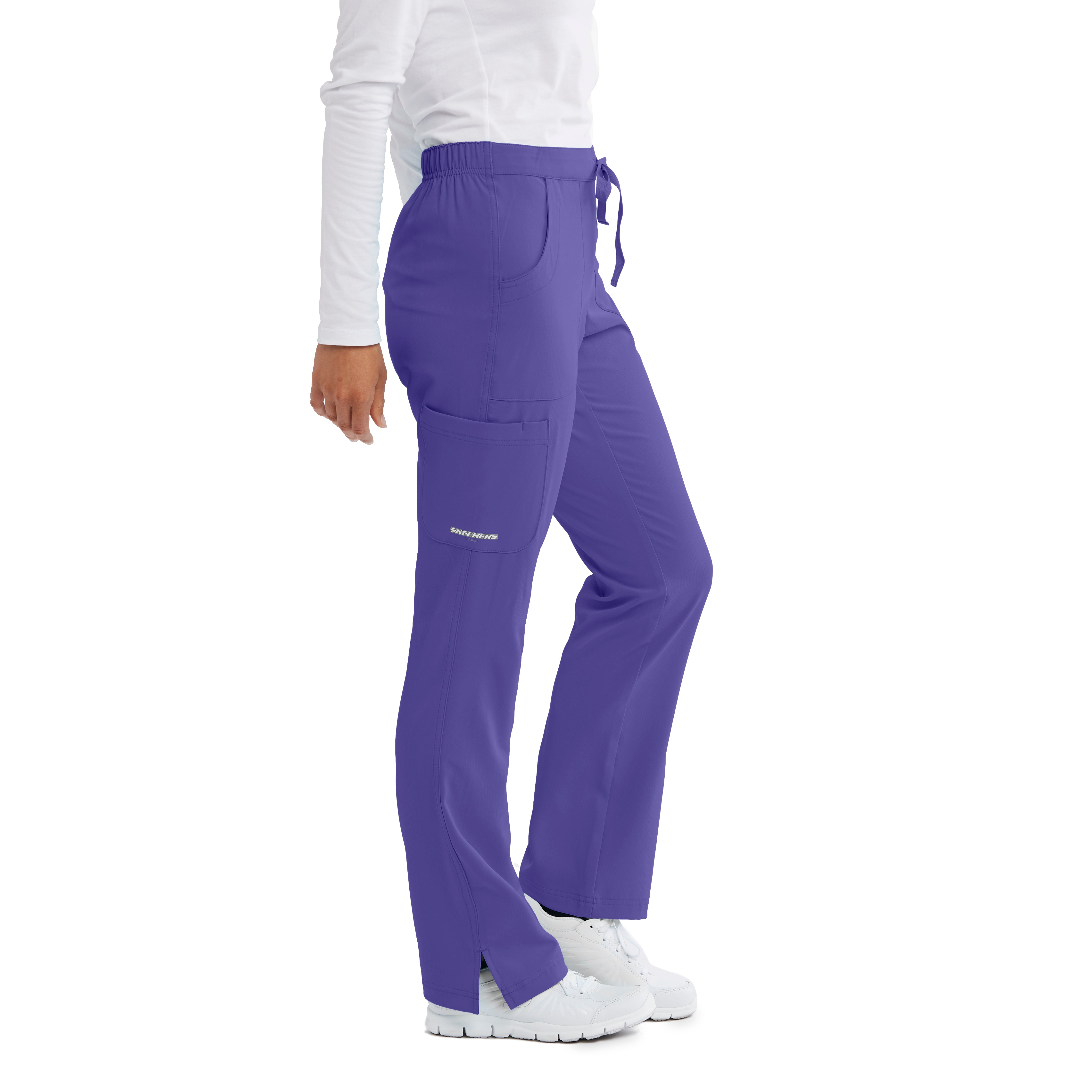 Women's Cargo Scrub Pant with Drawstring Elastic Waistband