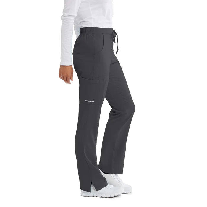 Women's Cargo Scrub Pant with Drawstring Elastic Waistband