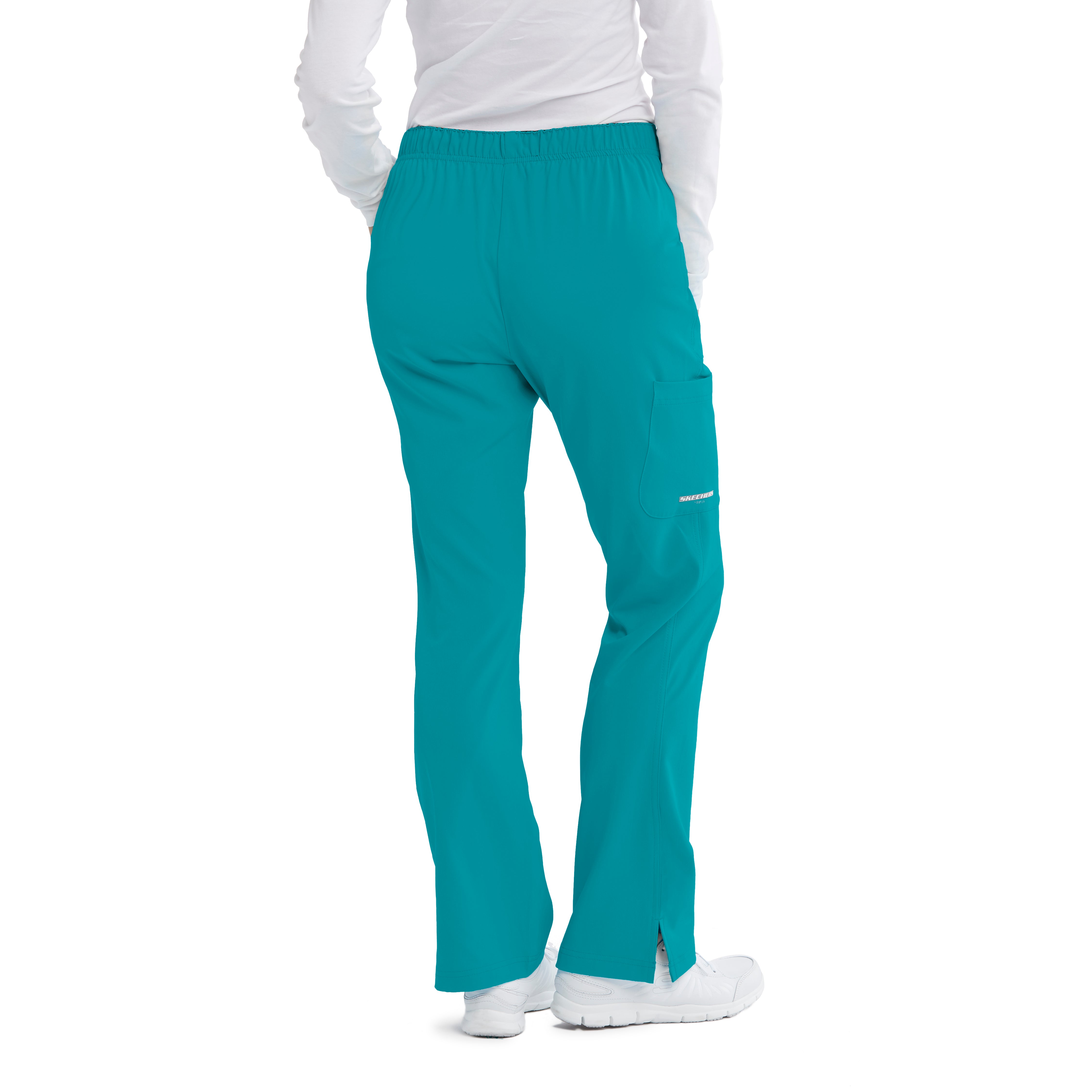 Women's Cargo Scrub Pant with Drawstring Elastic Waistband