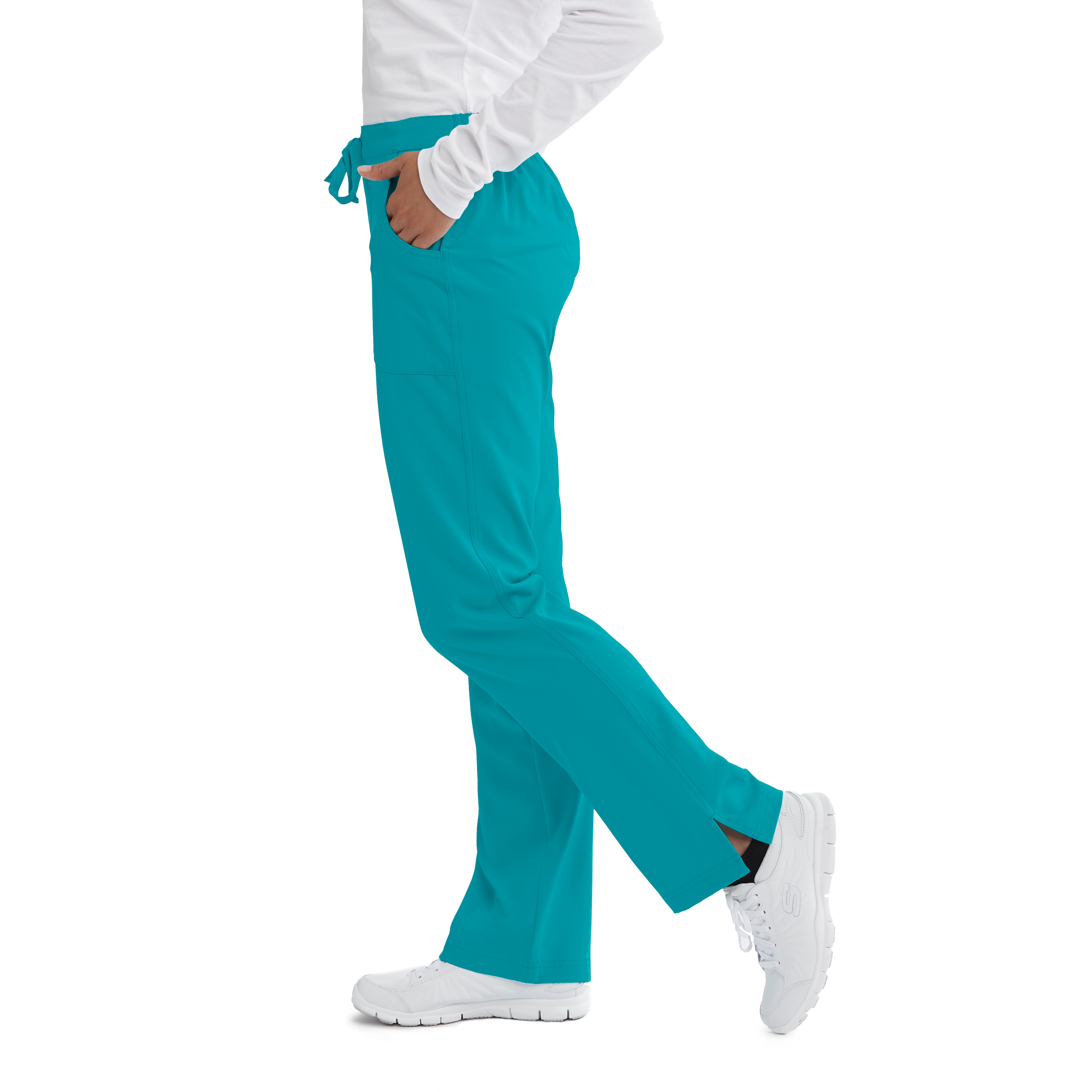 Women's Cargo Scrub Pant with Drawstring Elastic Waistband