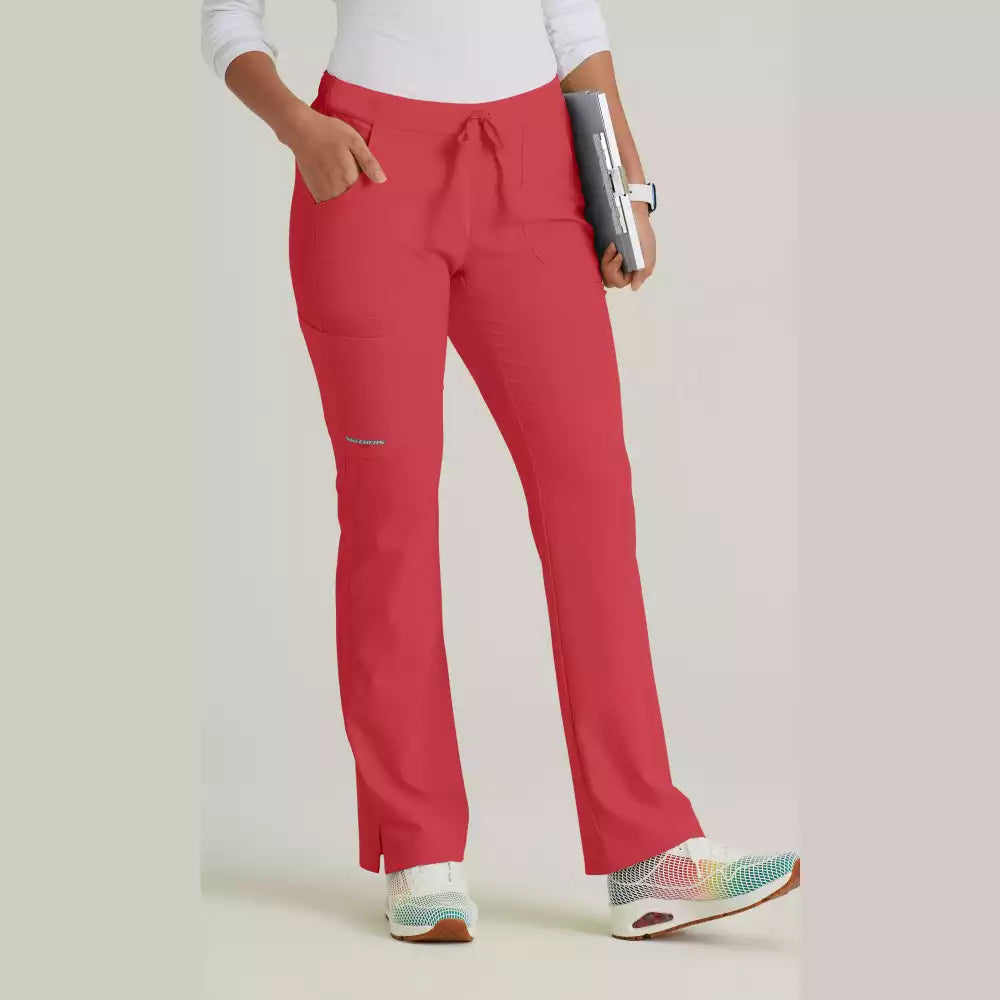 Women's Cargo Scrub Pant with Drawstring Elastic Waistband