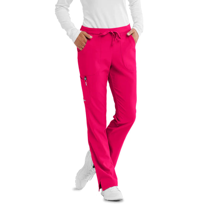 Women's Cargo Scrub Pant with Drawstring Elastic Waistband