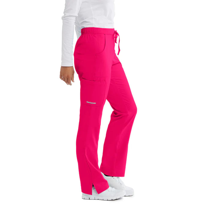 Women's Cargo Scrub Pant with Drawstring Elastic Waistband