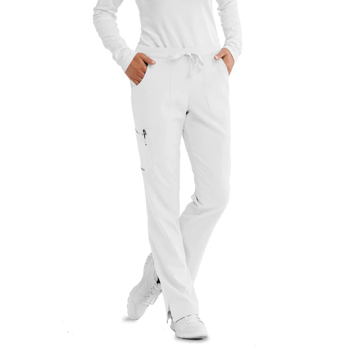 Women's Cargo Scrub Pant with Drawstring Elastic Waistband