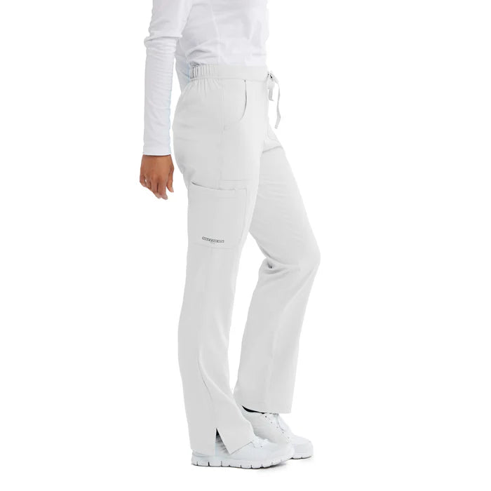 Women's Cargo Scrub Pant with Drawstring Elastic Waistband