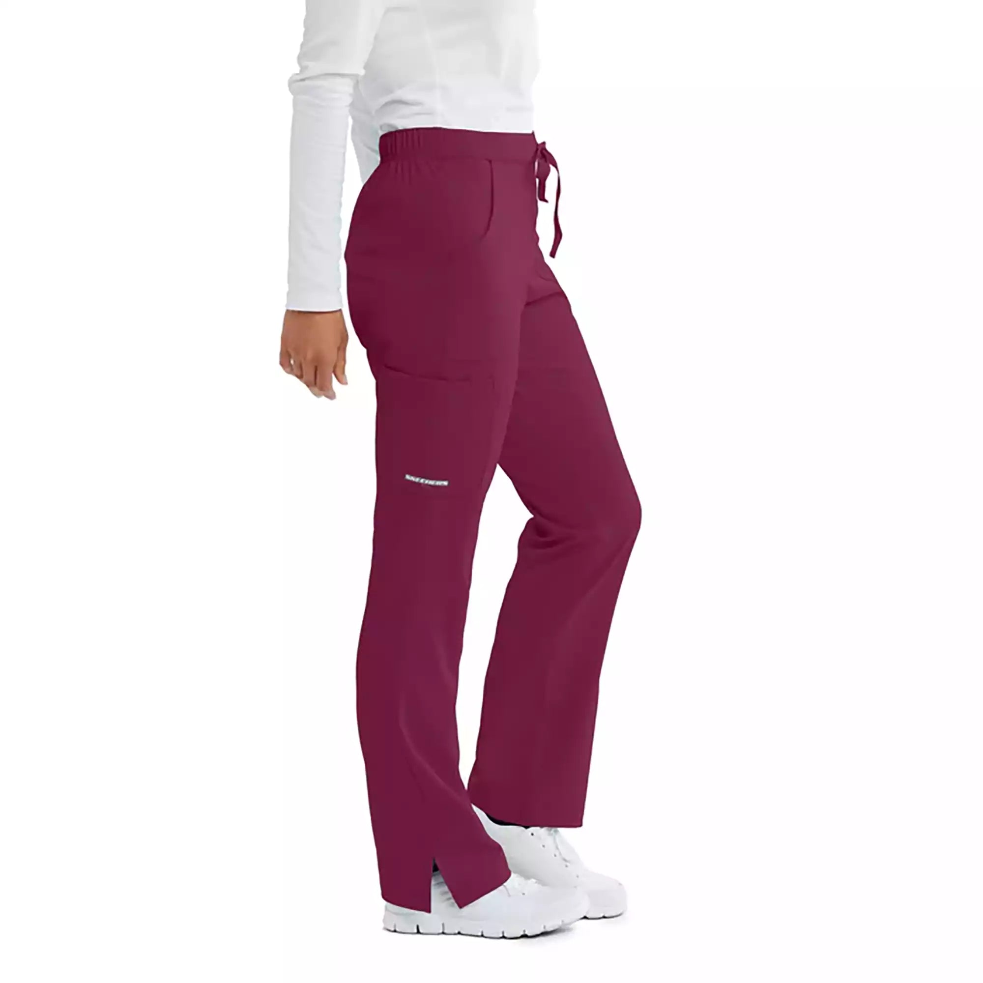 Women's Cargo Scrub Pant with Drawstring Elastic Waistband