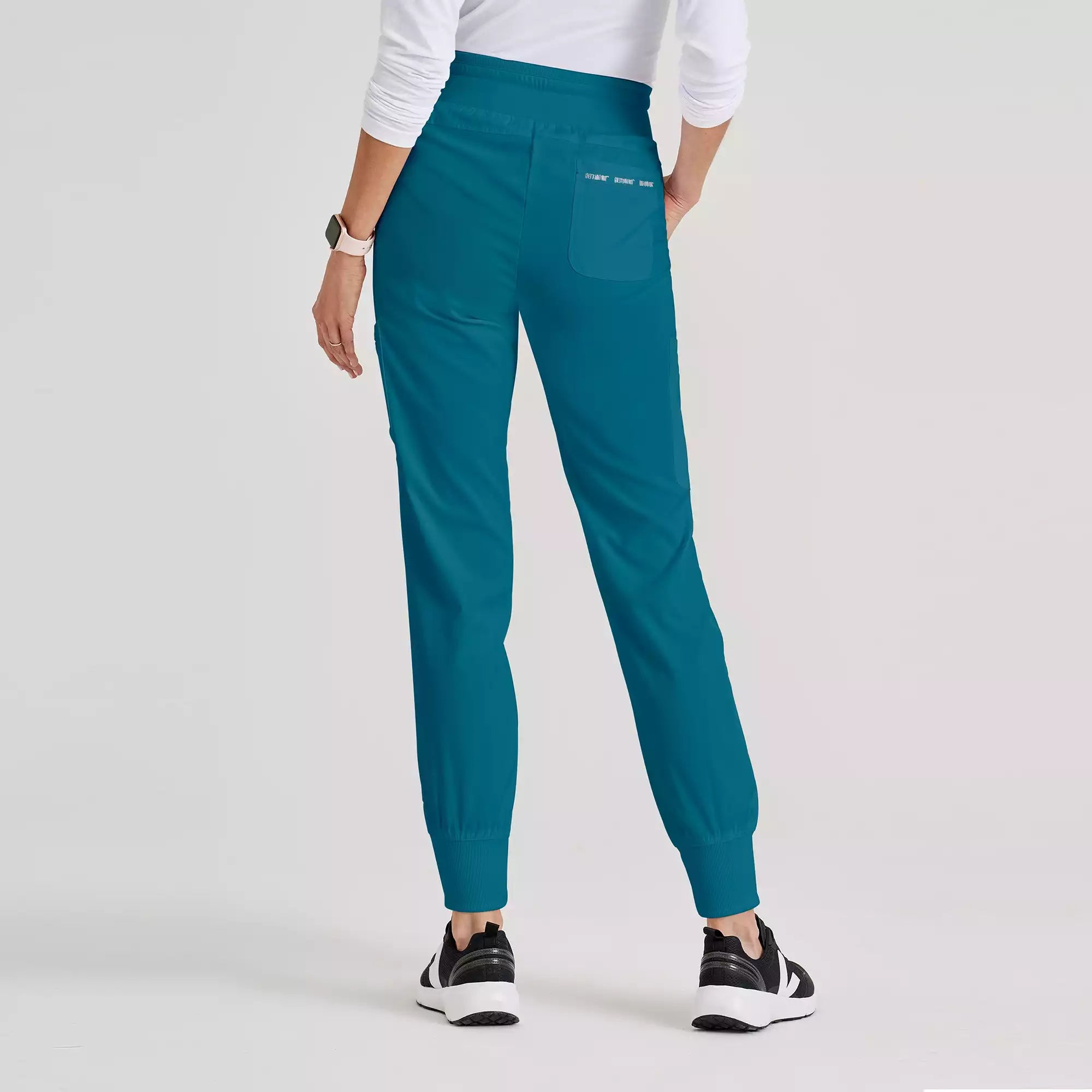 Women's Double Cargo Jogger Scrub Pants with Elastic Waistband | GRSP527