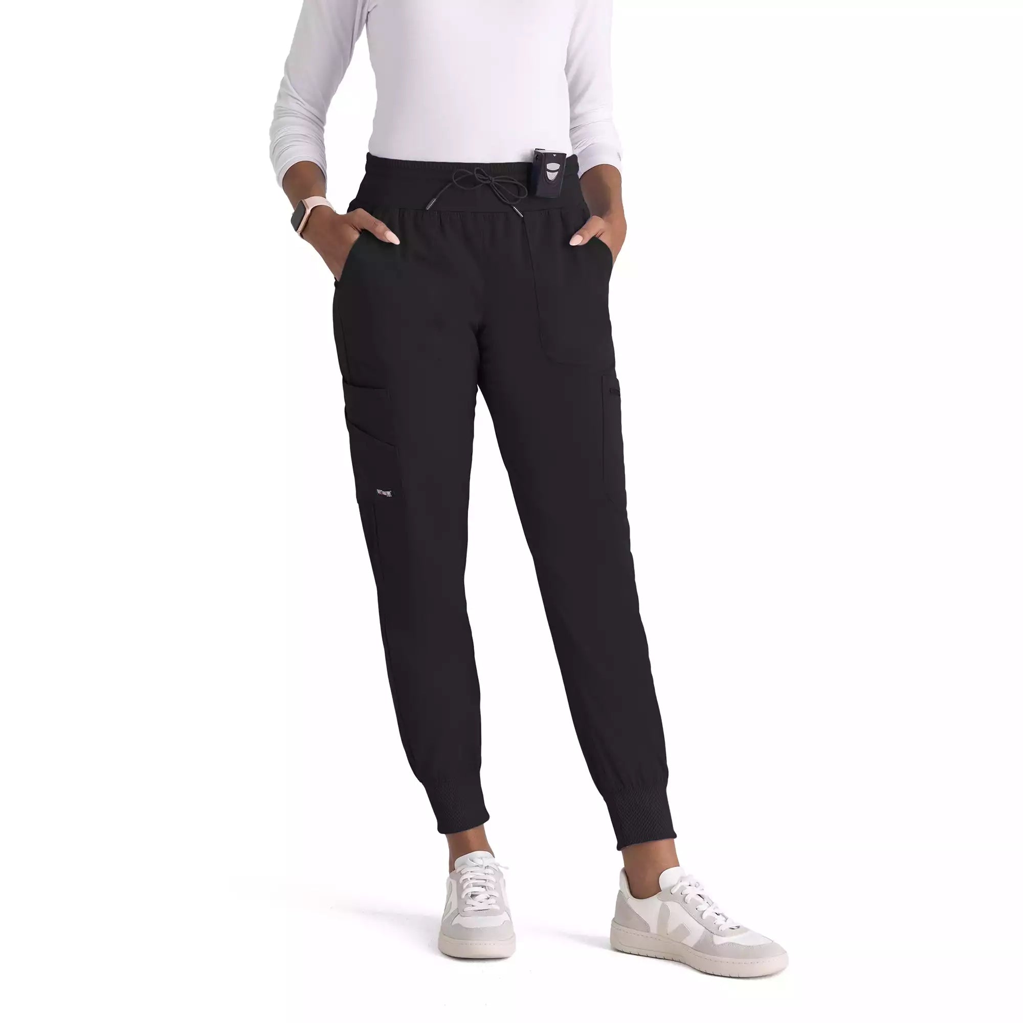Women's Double Cargo Jogger Scrub Pants with Elastic Waistband | GRSP527