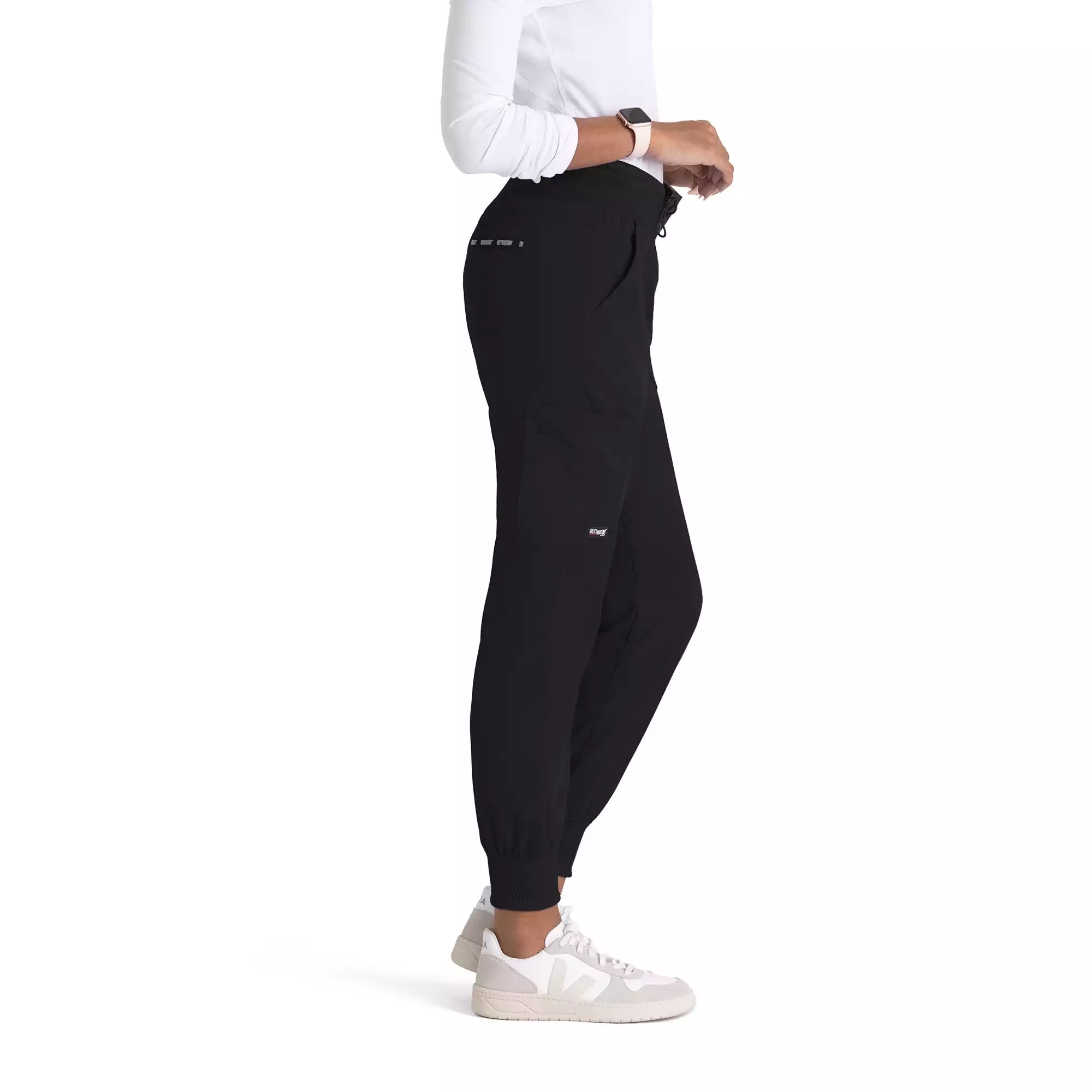 Women's Double Cargo Jogger Scrub Pants with Elastic Waistband | GRSP527