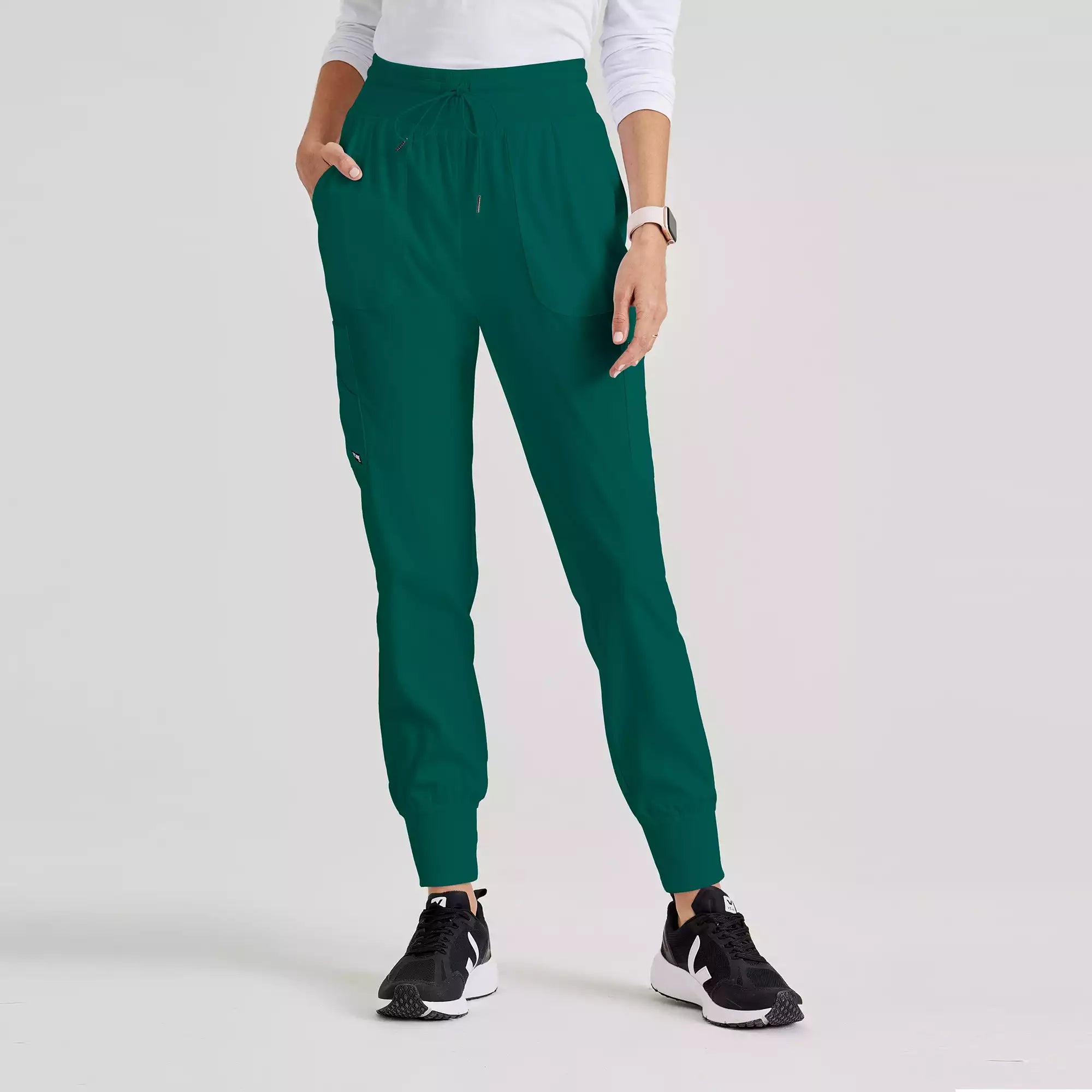 Women's Double Cargo Jogger Scrub Pants with Elastic Waistband | GRSP527