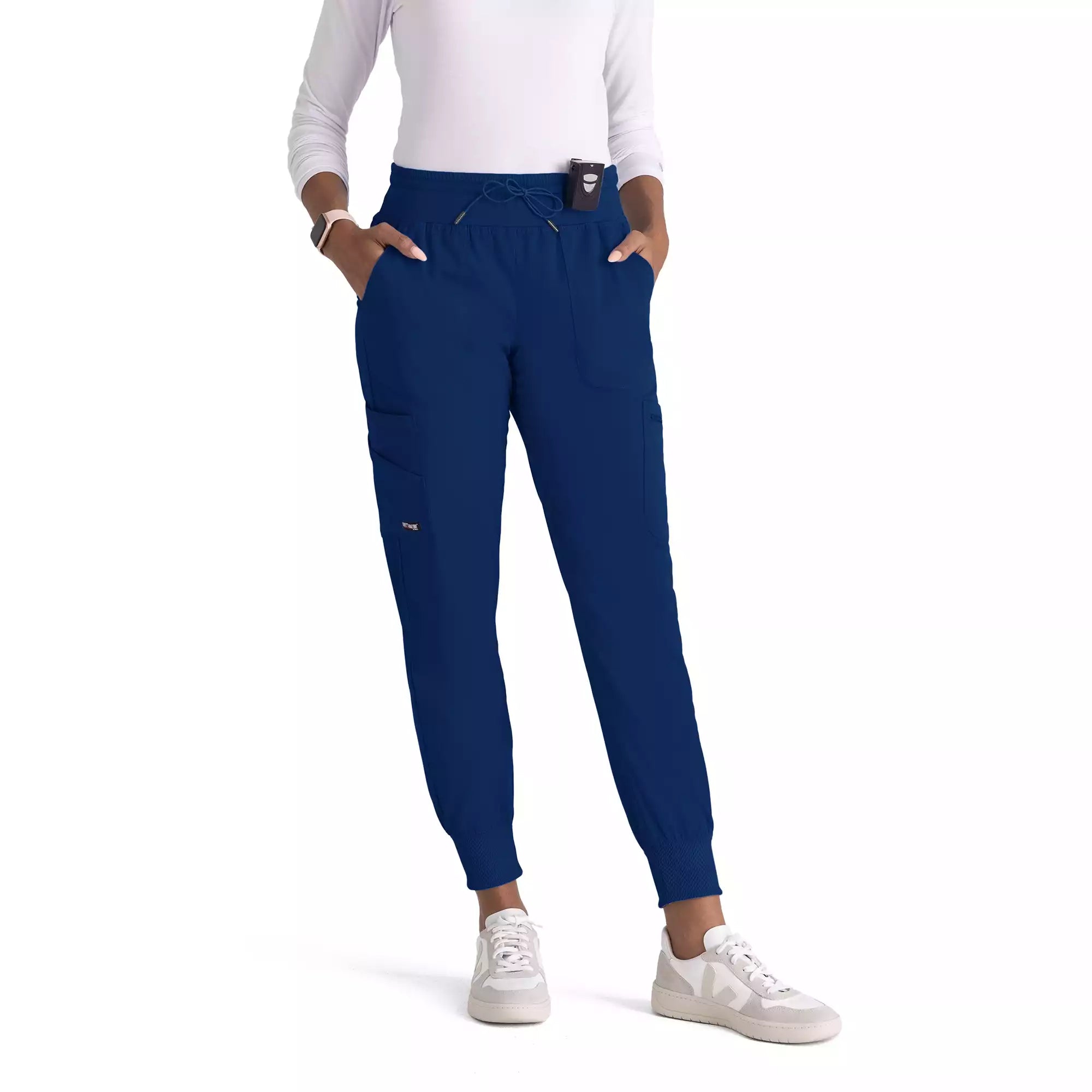 Women's Double Cargo Jogger Scrub Pants with Elastic Waistband | GRSP527
