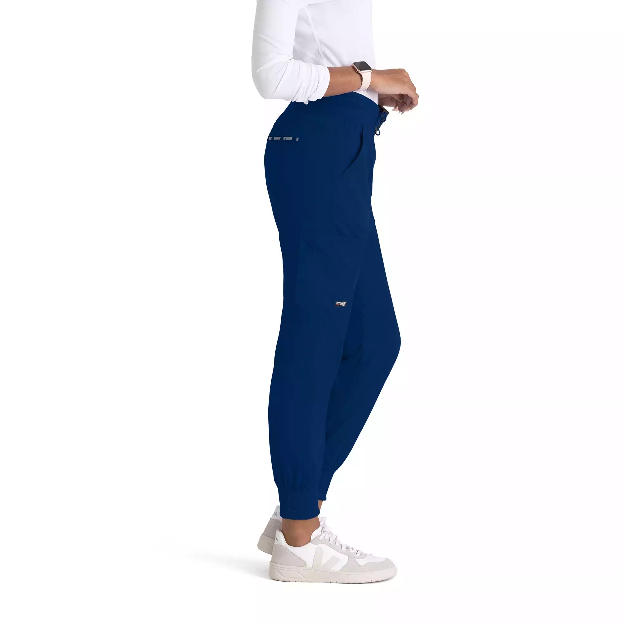 Women's Double Cargo Jogger Scrub Pants with Elastic Waistband | GRSP527