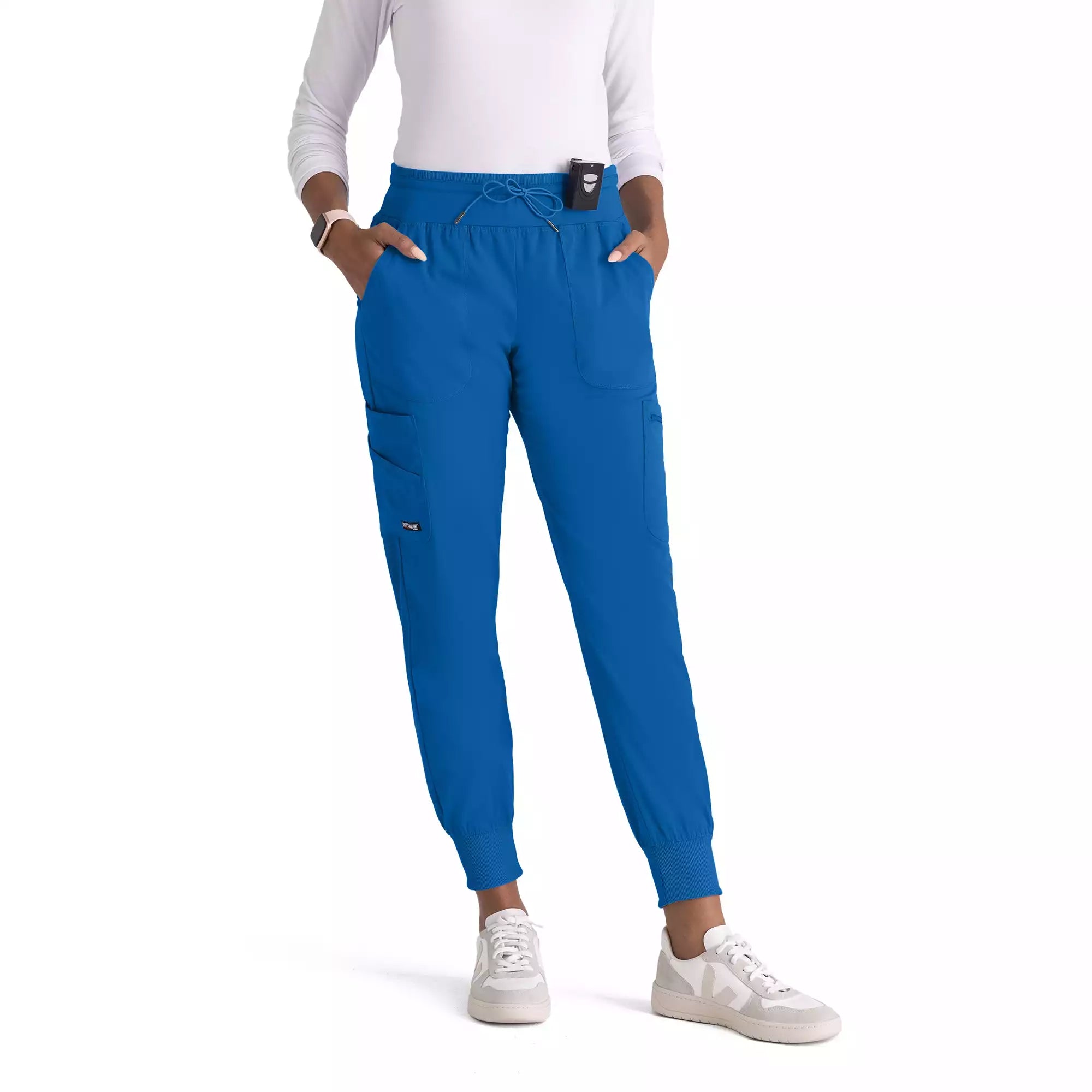 Women's Double Cargo Jogger Scrub Pants with Elastic Waistband | GRSP527