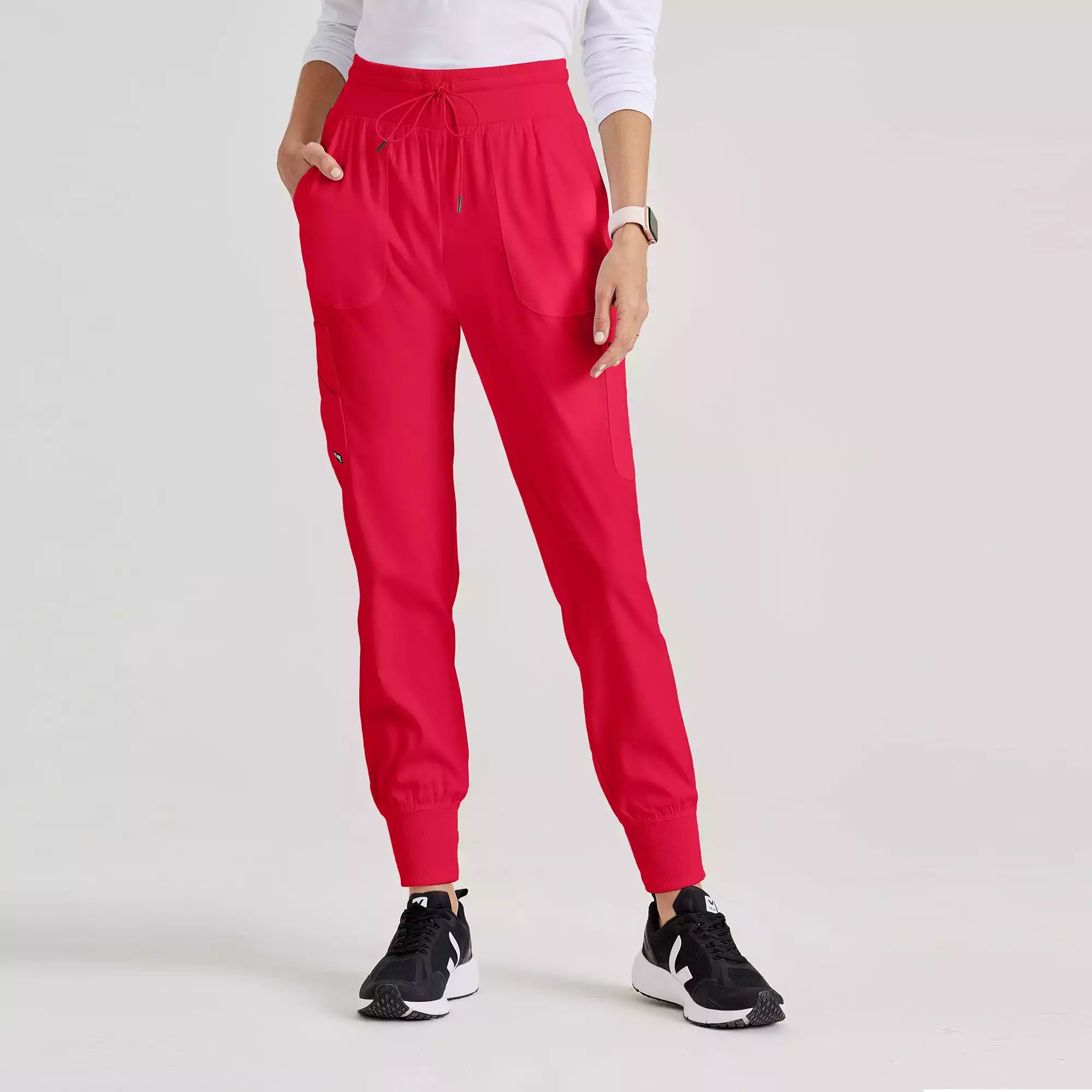 Women's Double Cargo Jogger Scrub Pants with Elastic Waistband | GRSP527