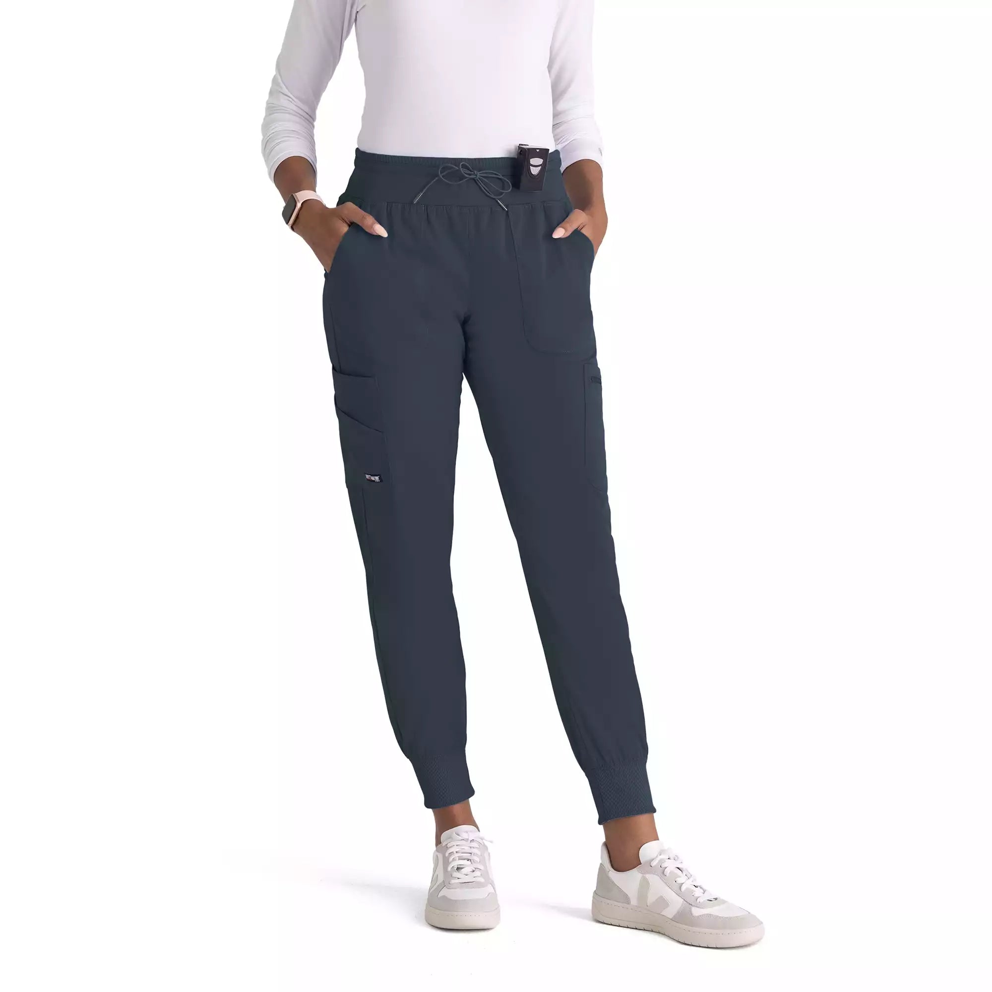 Women's Double Cargo Jogger Scrub Pants with Elastic Waistband | GRSP527