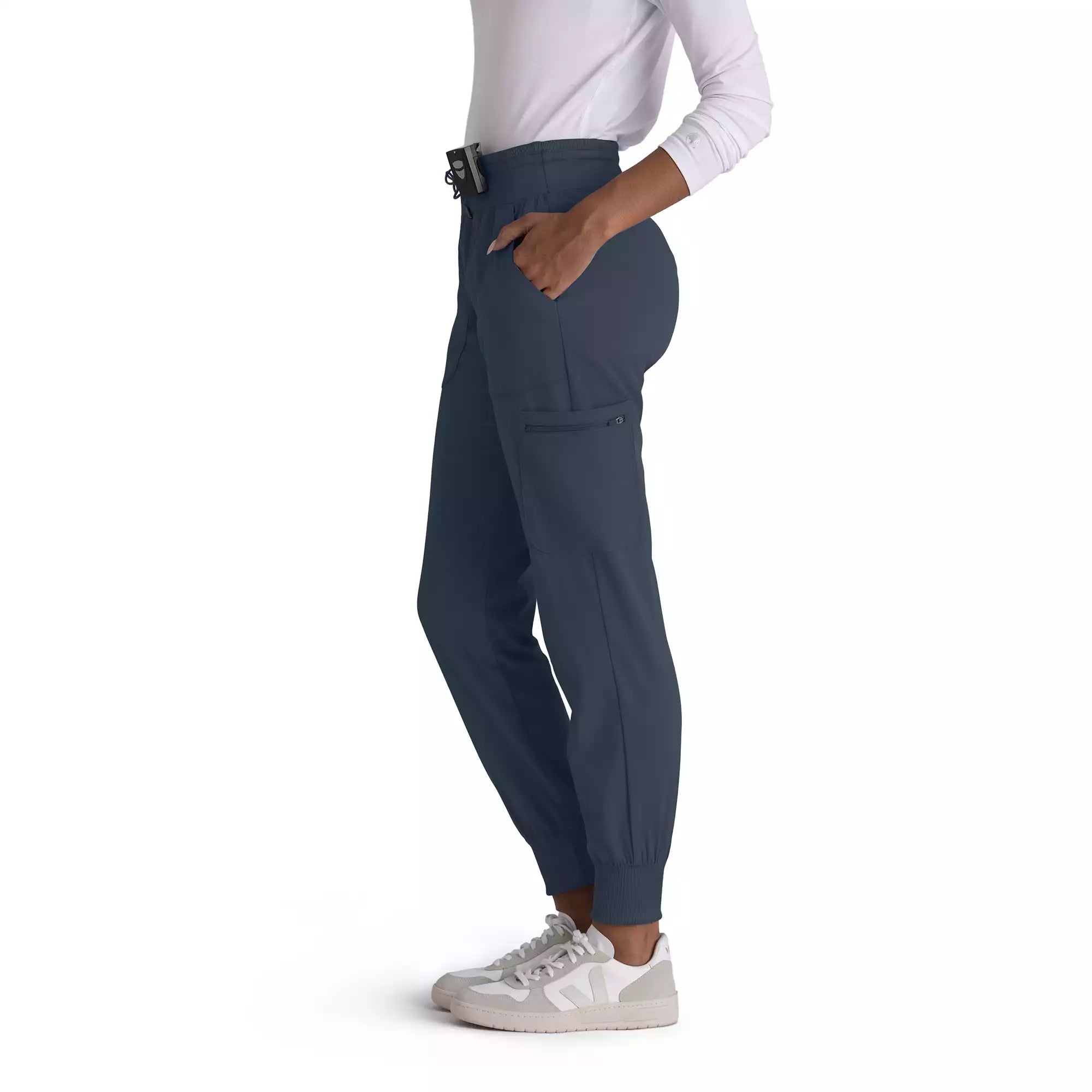 Women's Double Cargo Jogger Scrub Pants with Elastic Waistband | GRSP527