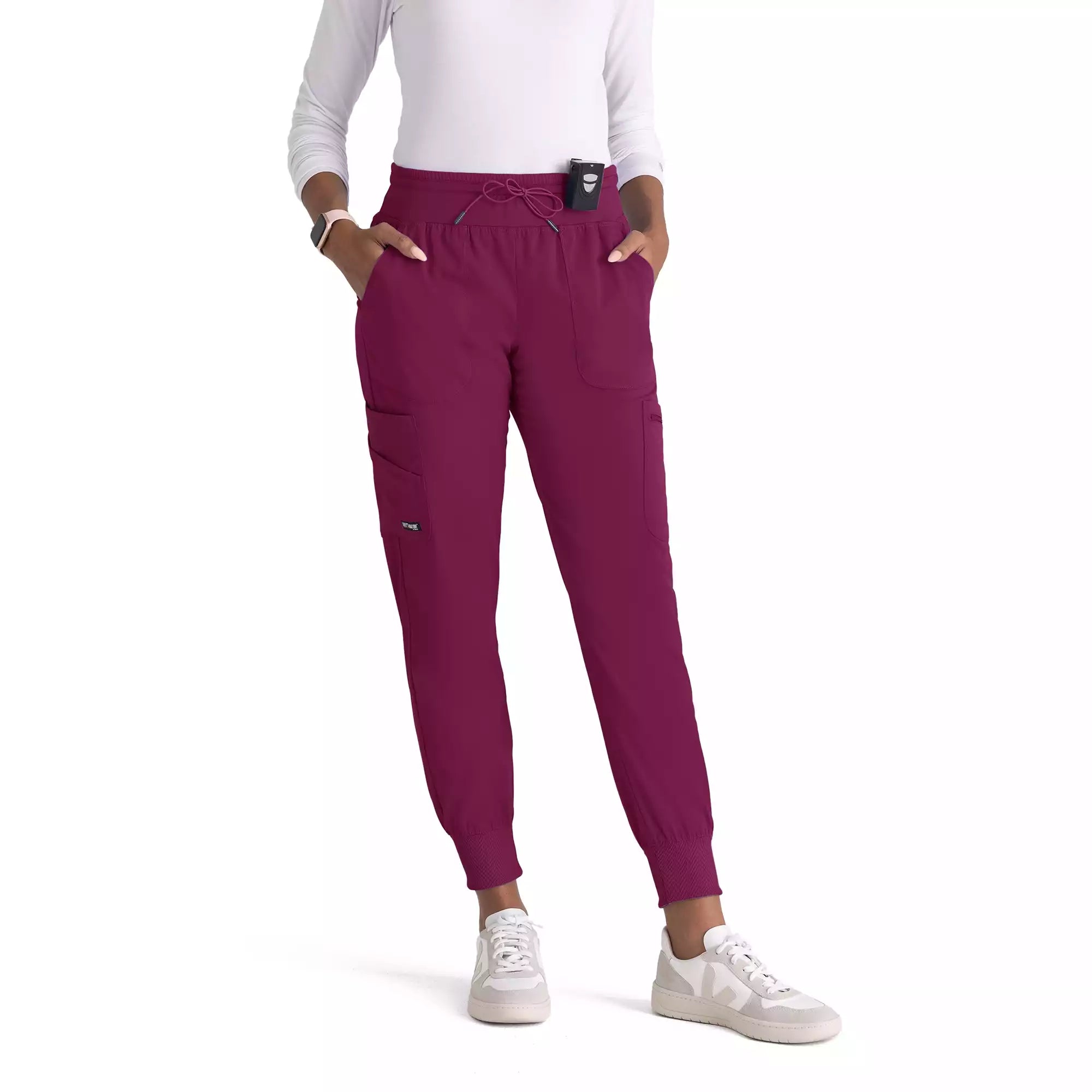 Women's Double Cargo Jogger Scrub Pants with Elastic Waistband | GRSP527