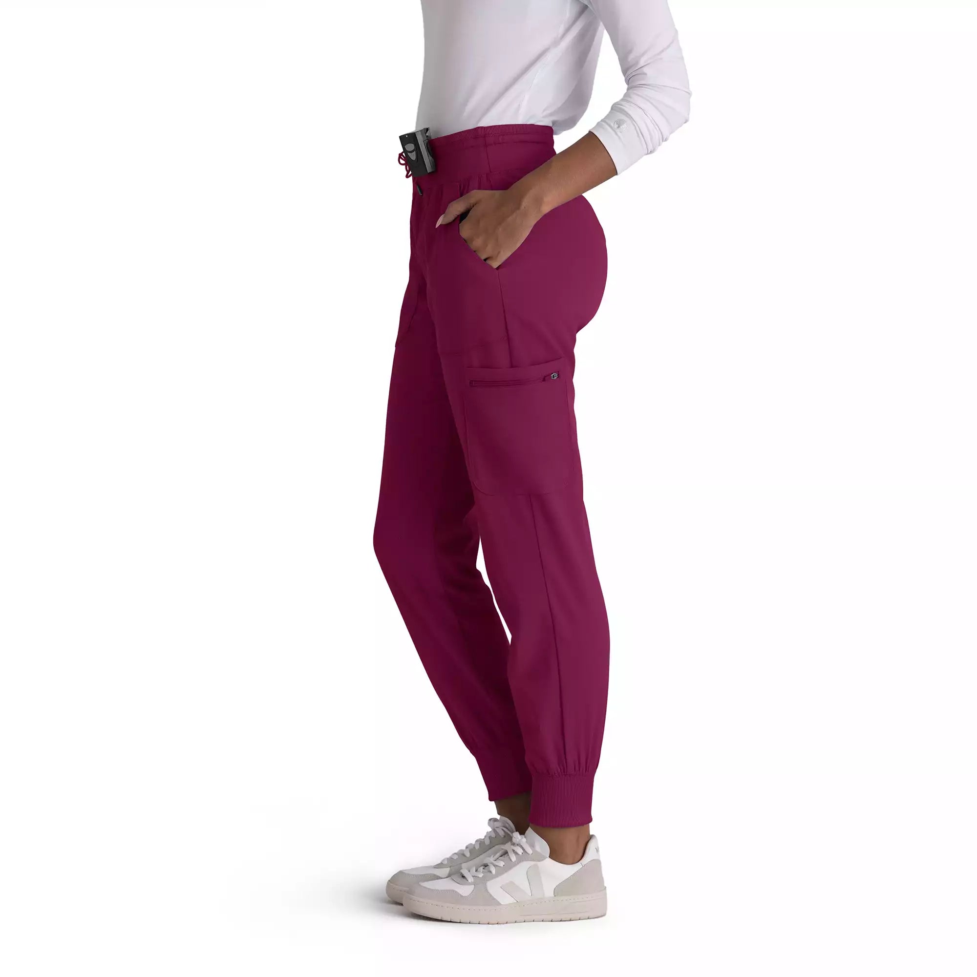 Women's Double Cargo Jogger Scrub Pants with Elastic Waistband | GRSP527