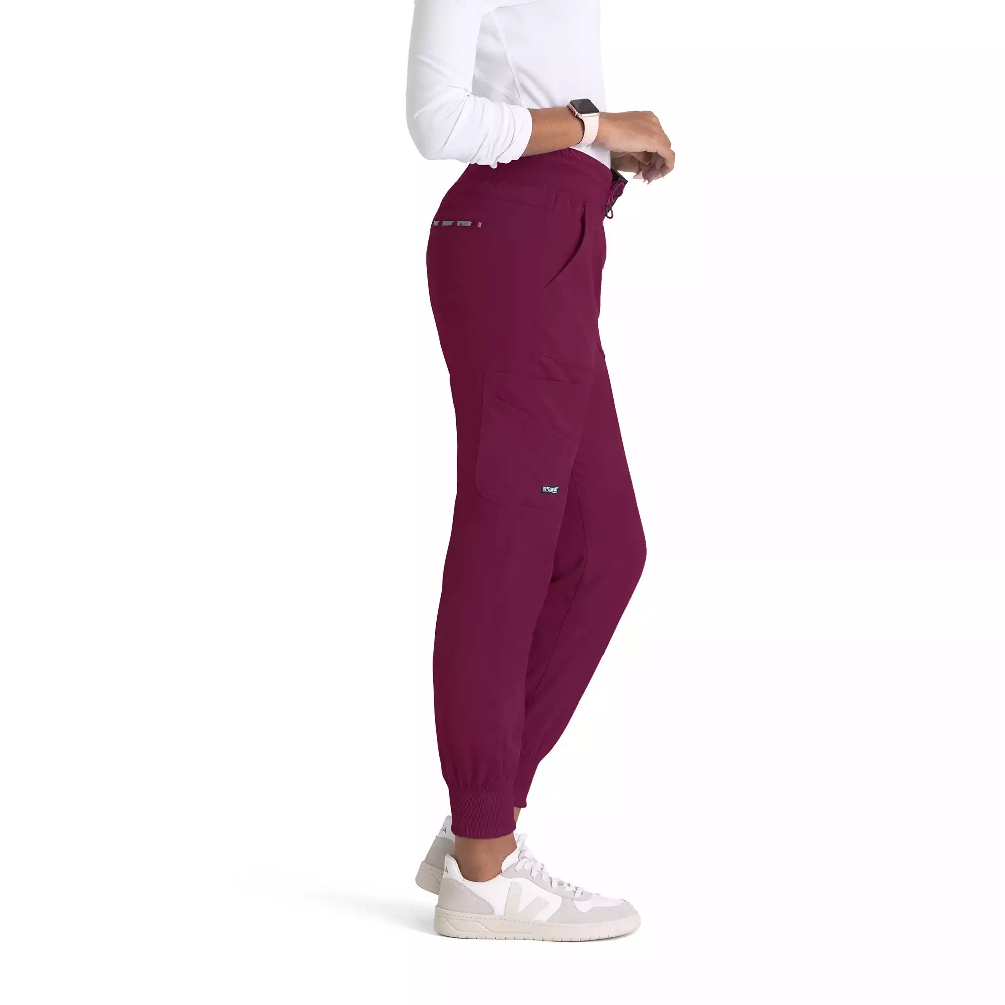 Women's Double Cargo Jogger Scrub Pants with Elastic Waistband | GRSP527