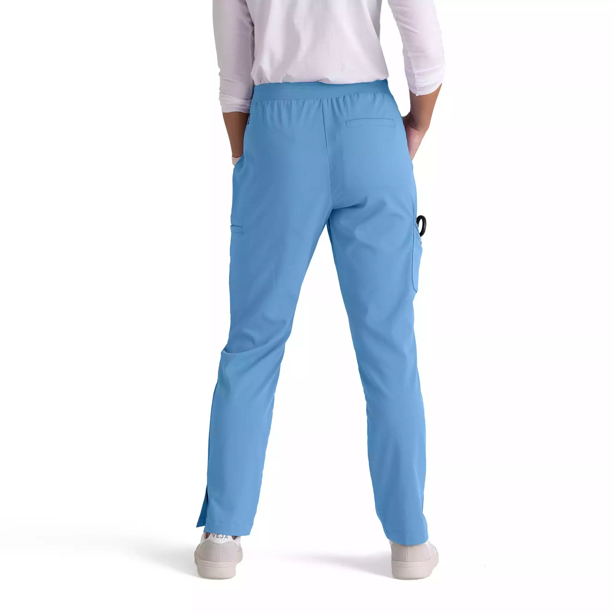 Women's Double Cargo Tapered Scrub Pants with Elastic Waistband | GRSP526