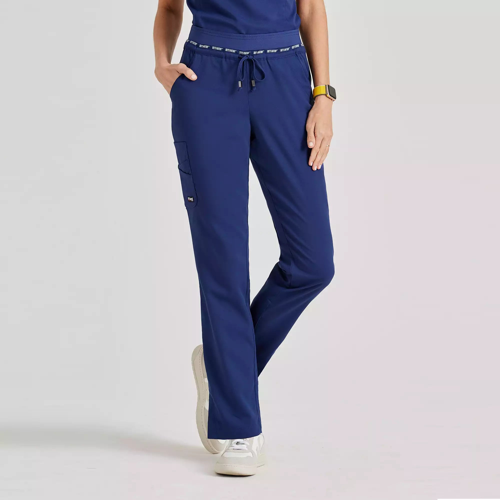 Women's Double Cargo Tapered Scrub Pants with Elastic Waistband | GRSP526