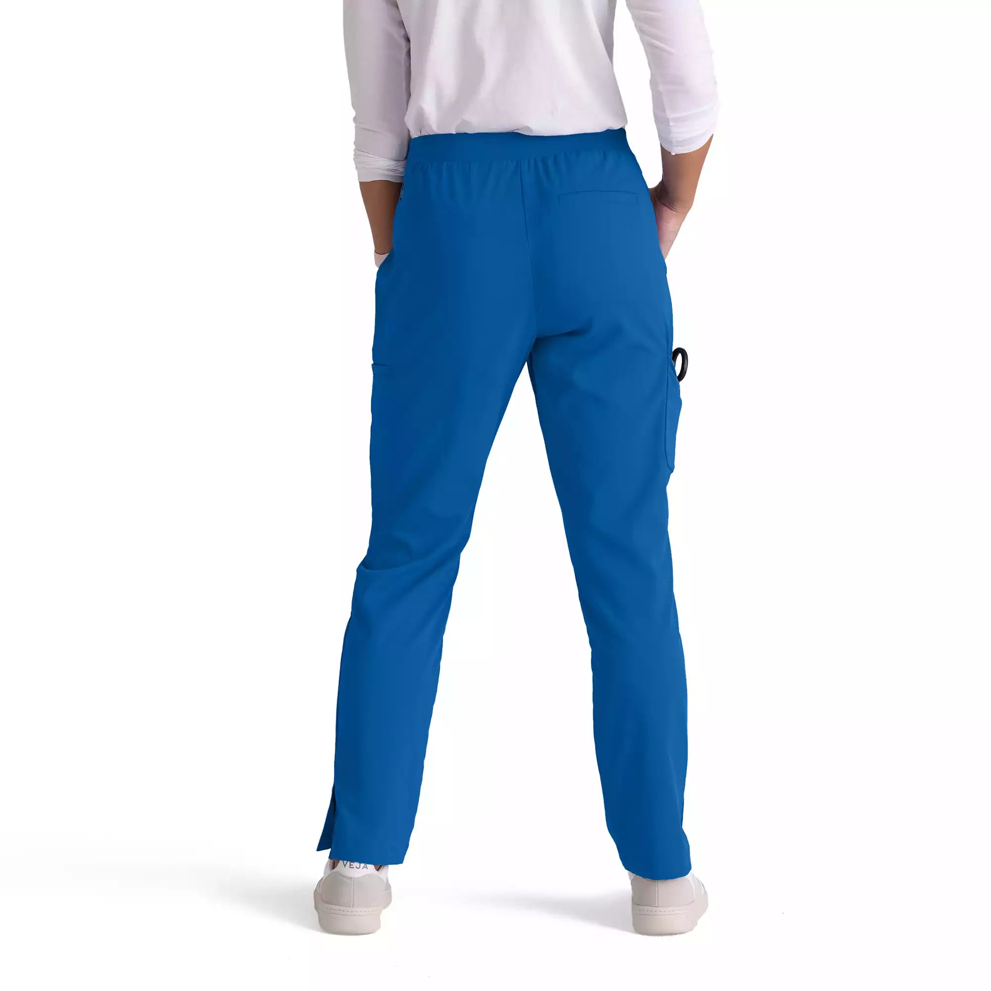 Women's Double Cargo Tapered Scrub Pants with Elastic Waistband | GRSP526