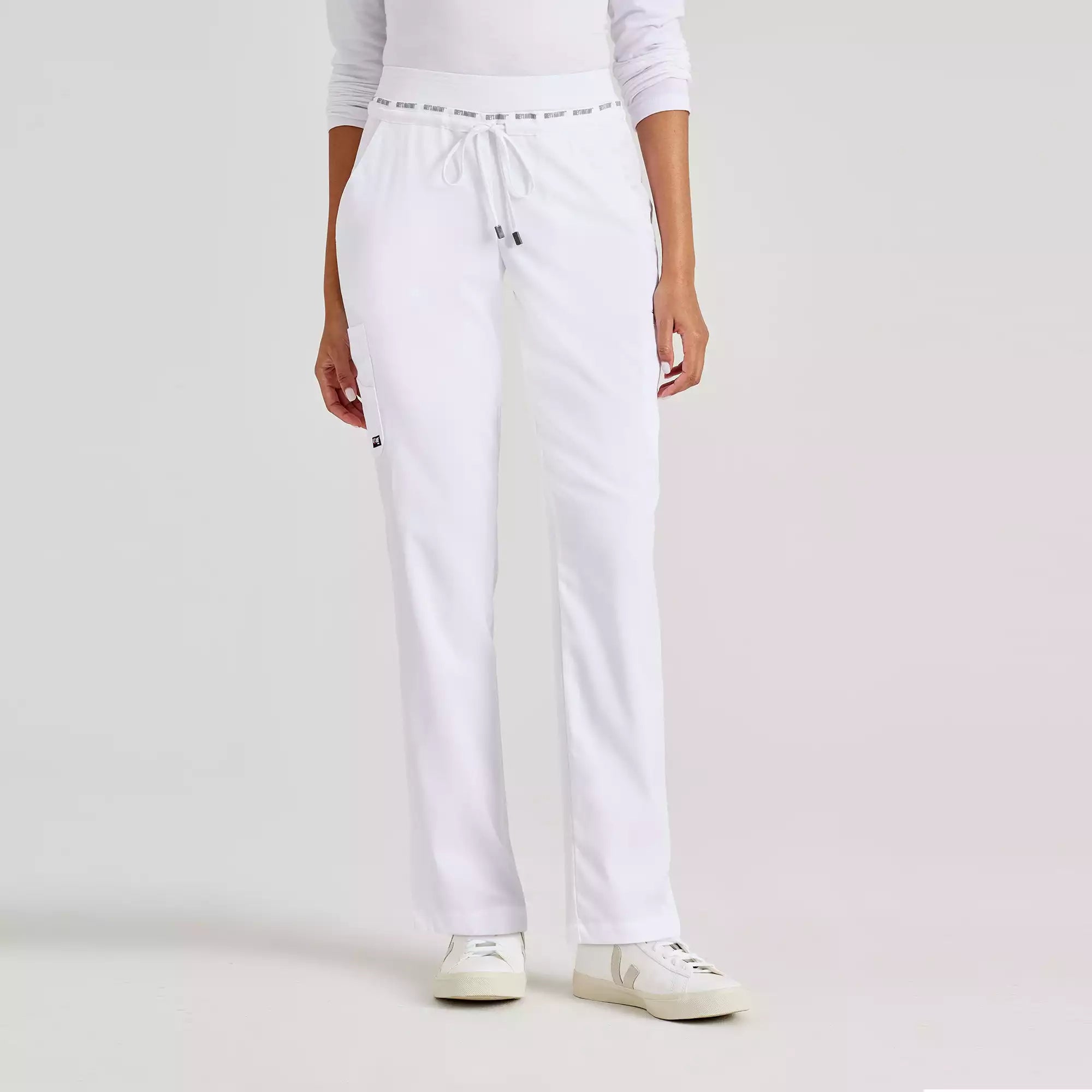 Women's Double Cargo Tapered Scrub Pants with Elastic Waistband | GRSP526