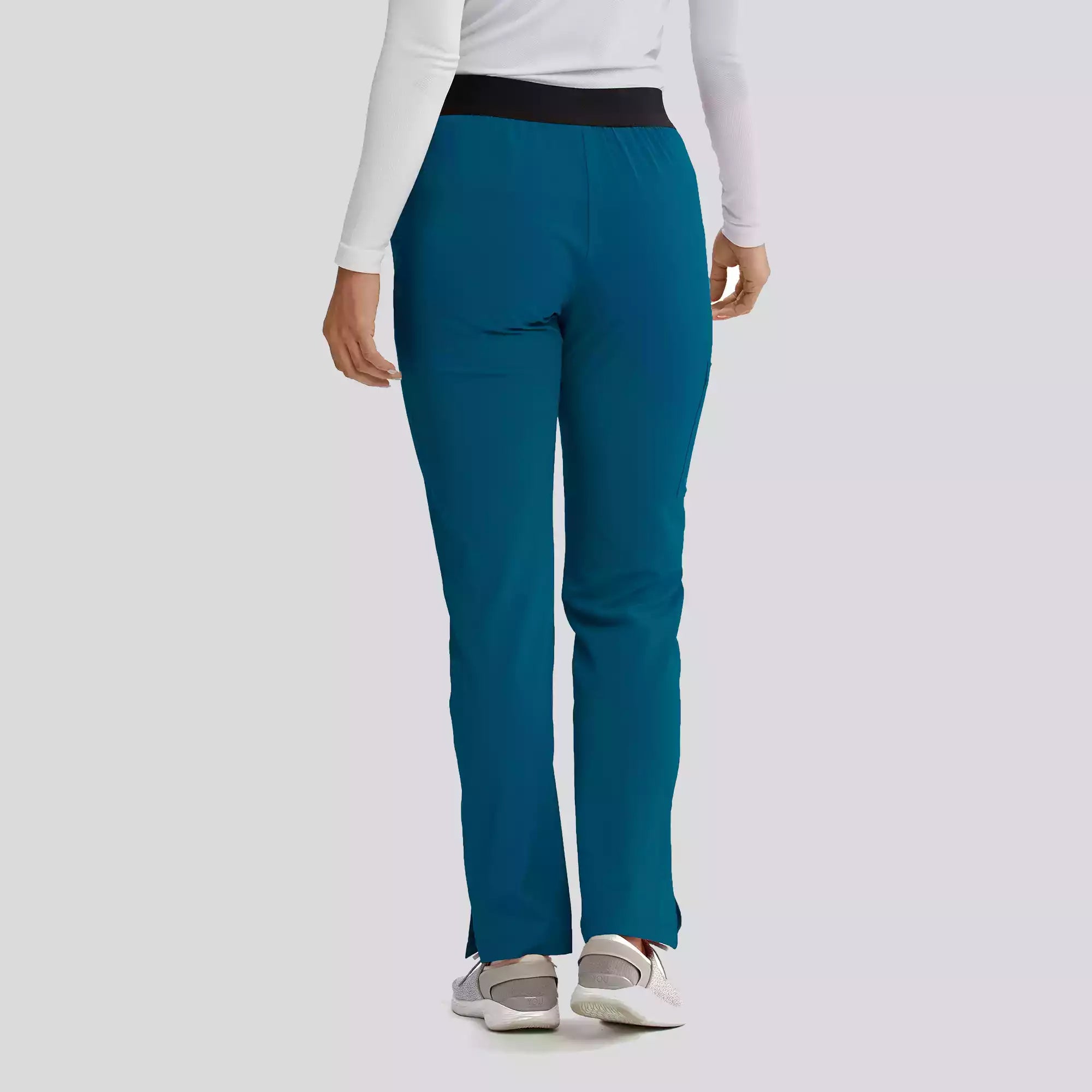 Women's Elastic Waist Cargo Scrub Pants | SK202