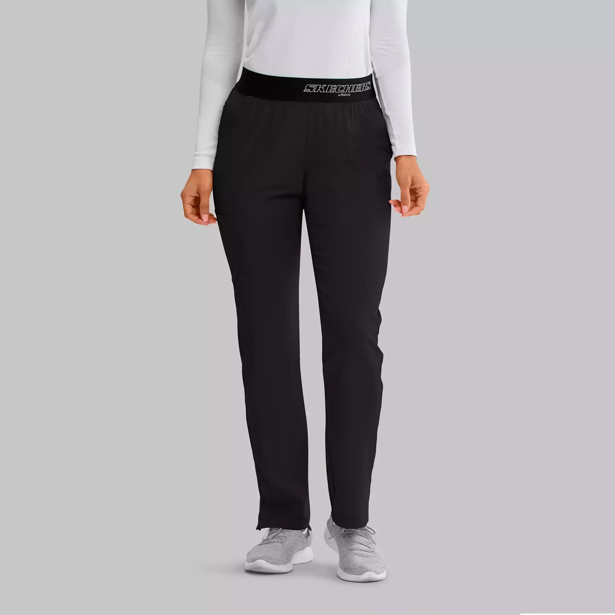 Women's Elastic Waist Cargo Scrub Pants | SK202