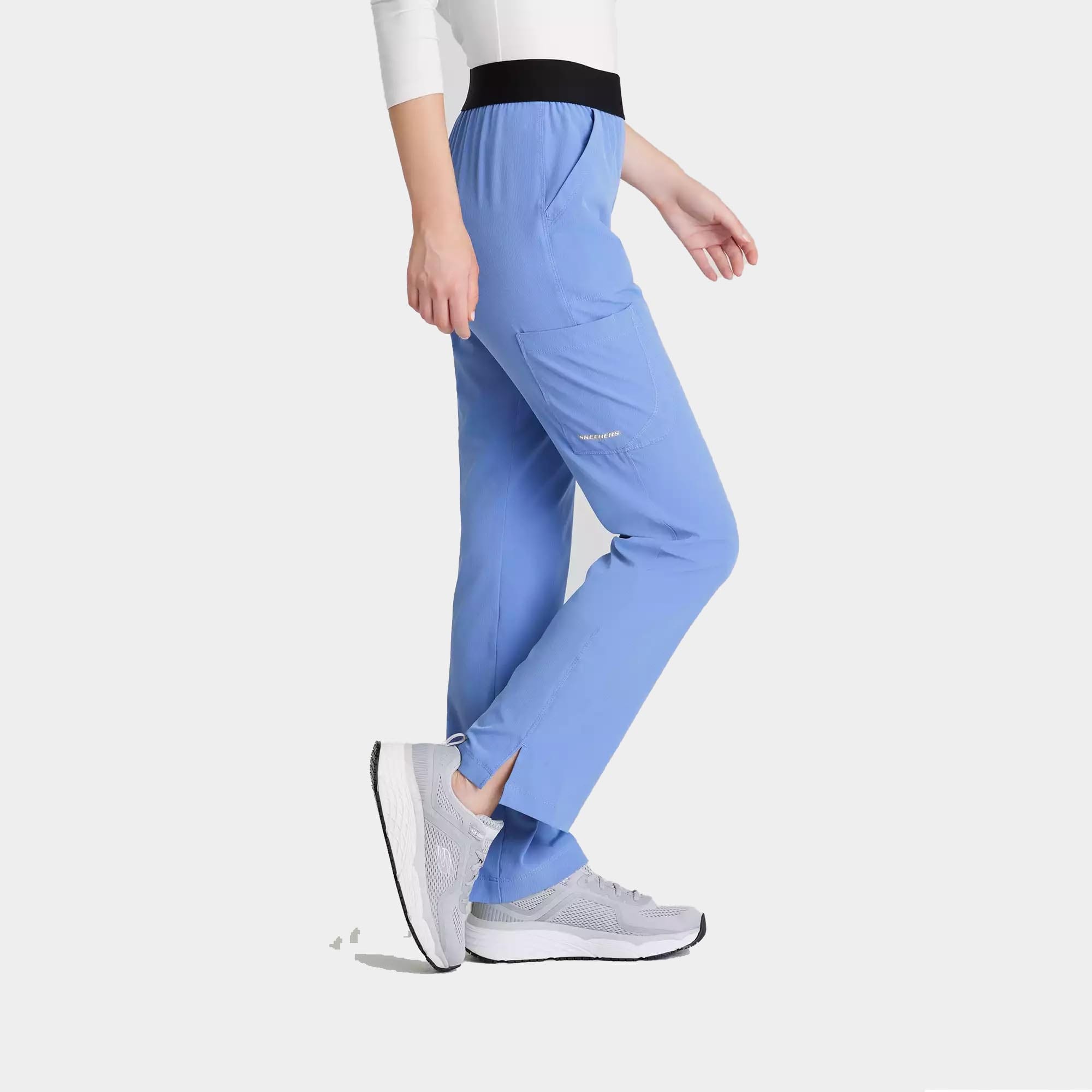 Women's Elastic Waist Cargo Scrub Pants | SK202