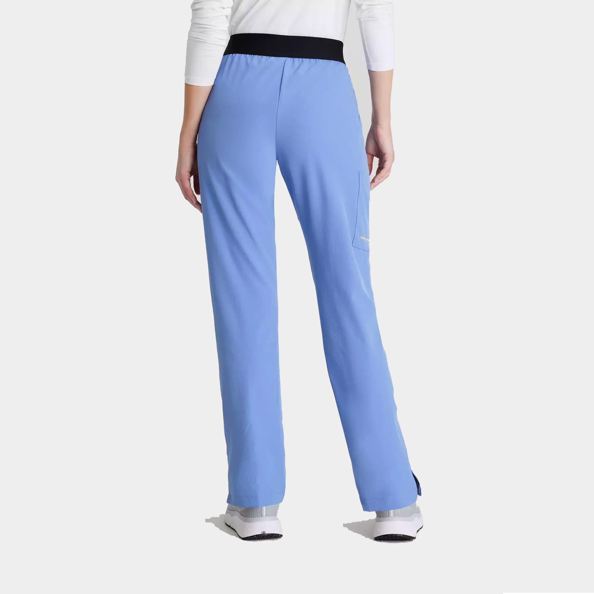 Women's Elastic Waist Cargo Scrub Pants | SK202