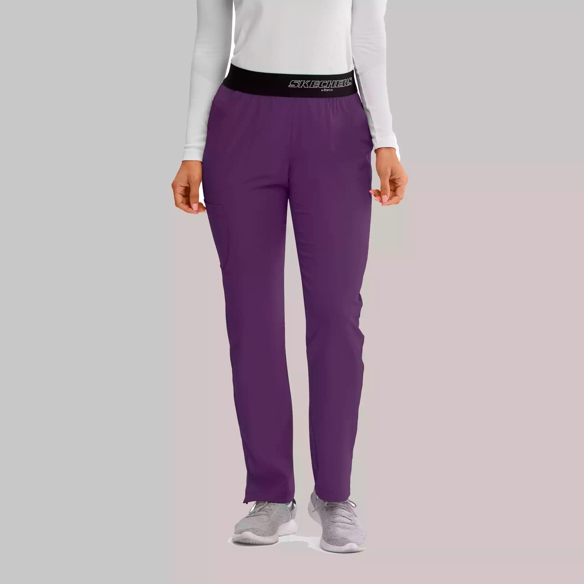 Women's Elastic Waist Cargo Scrub Pants | SK202