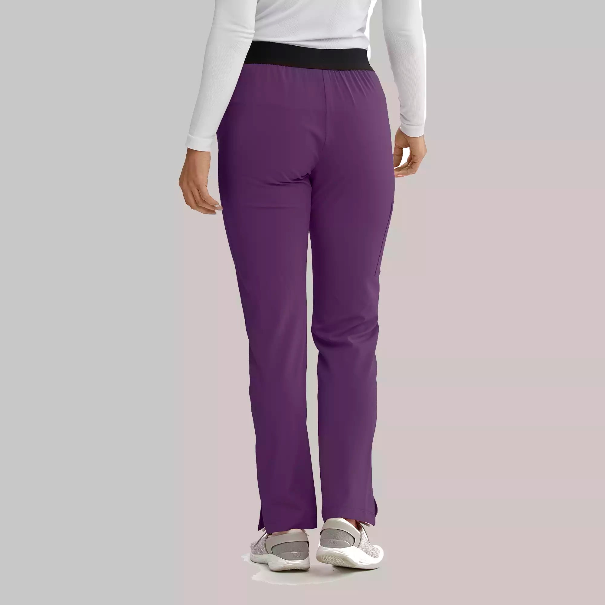 Women's Elastic Waist Cargo Scrub Pants | SK202