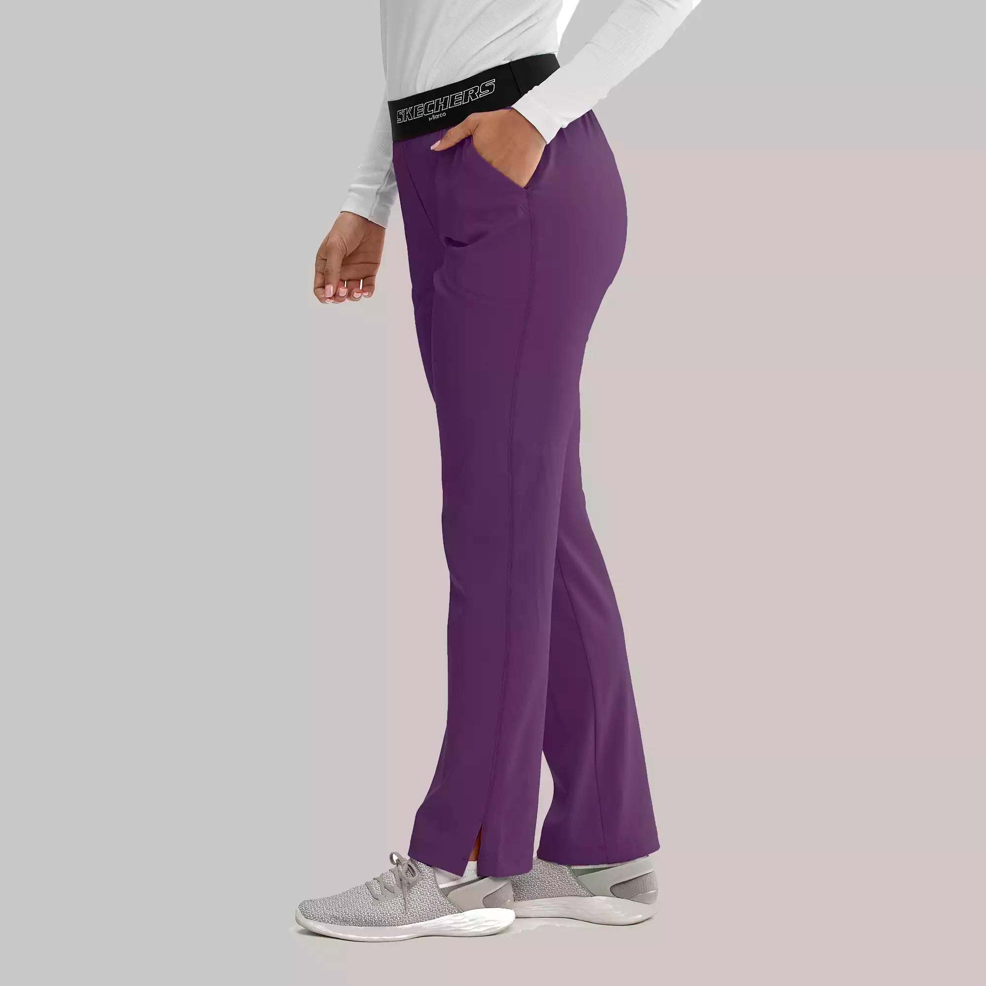 Women's Elastic Waist Cargo Scrub Pants | SK202