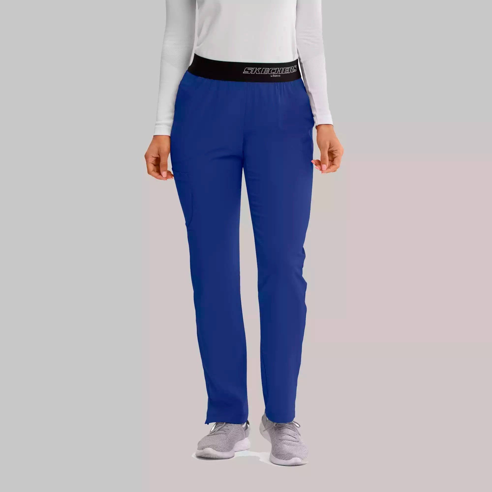 Women's Elastic Waist Cargo Scrub Pants | SK202