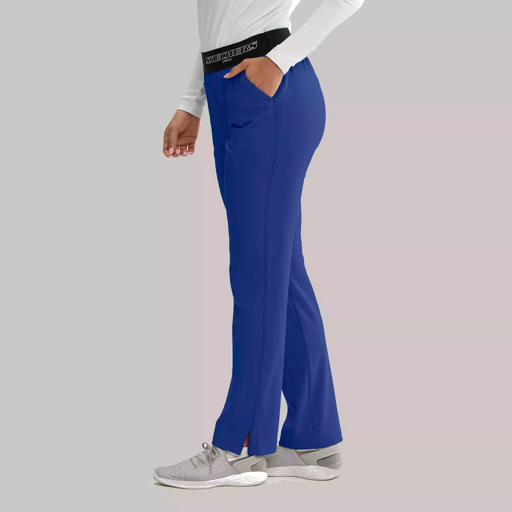 Women's Elastic Waist Cargo Scrub Pants | SK202