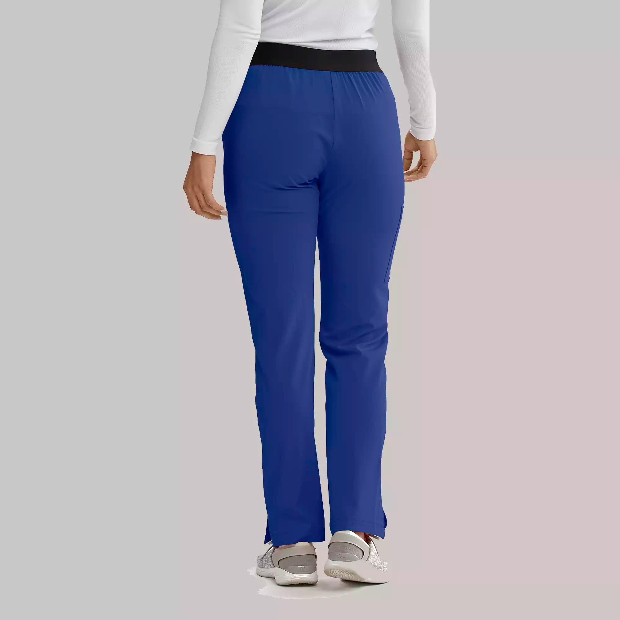 Women's Elastic Waist Cargo Scrub Pants | SK202