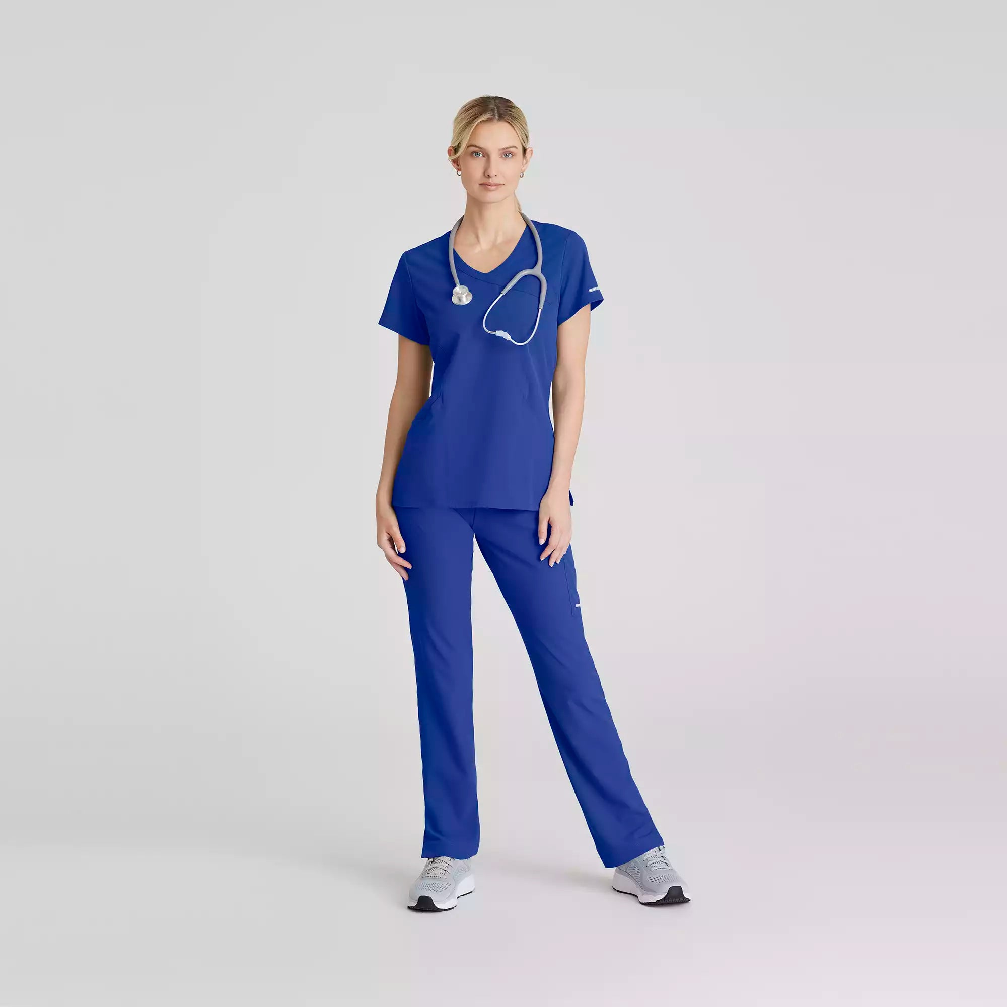 Women's Elastic Waist Cargo Scrub Pants | SK202