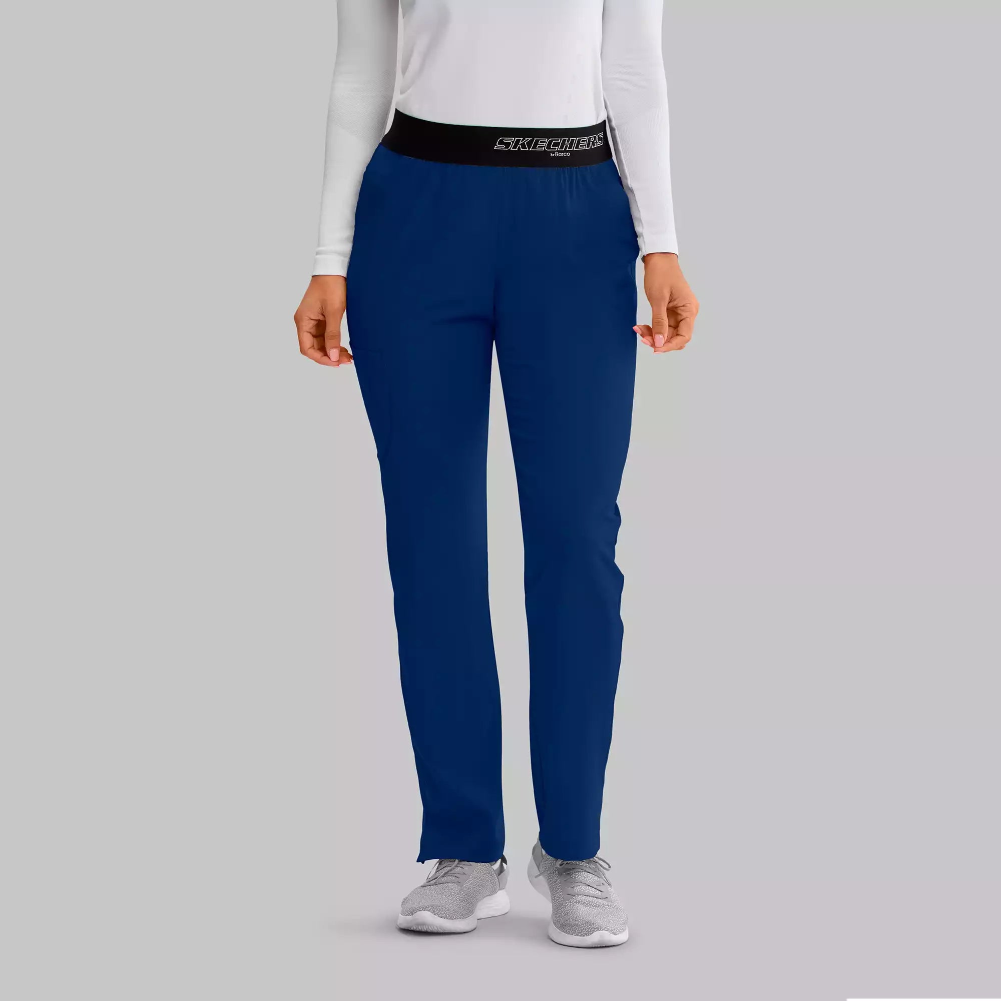 Women's Elastic Waist Cargo Scrub Pants | SK202
