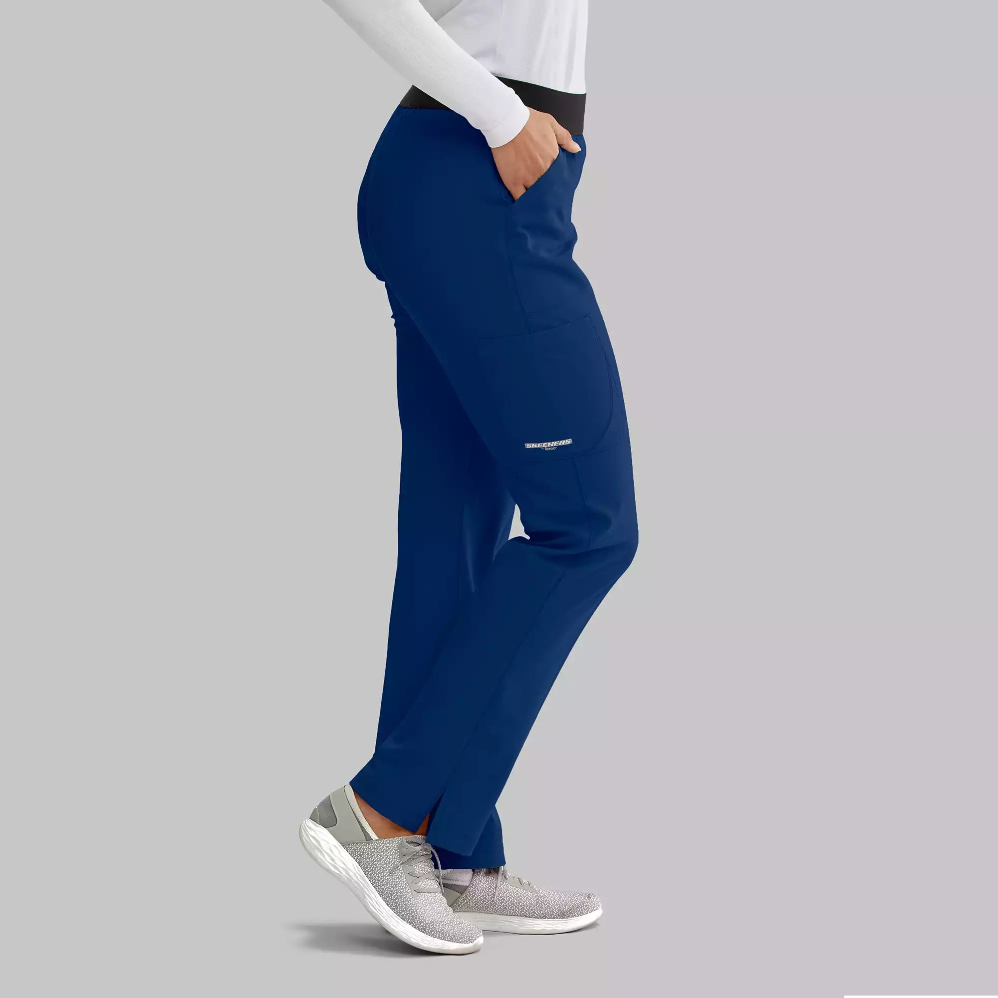 Women's Elastic Waist Cargo Scrub Pants | SK202