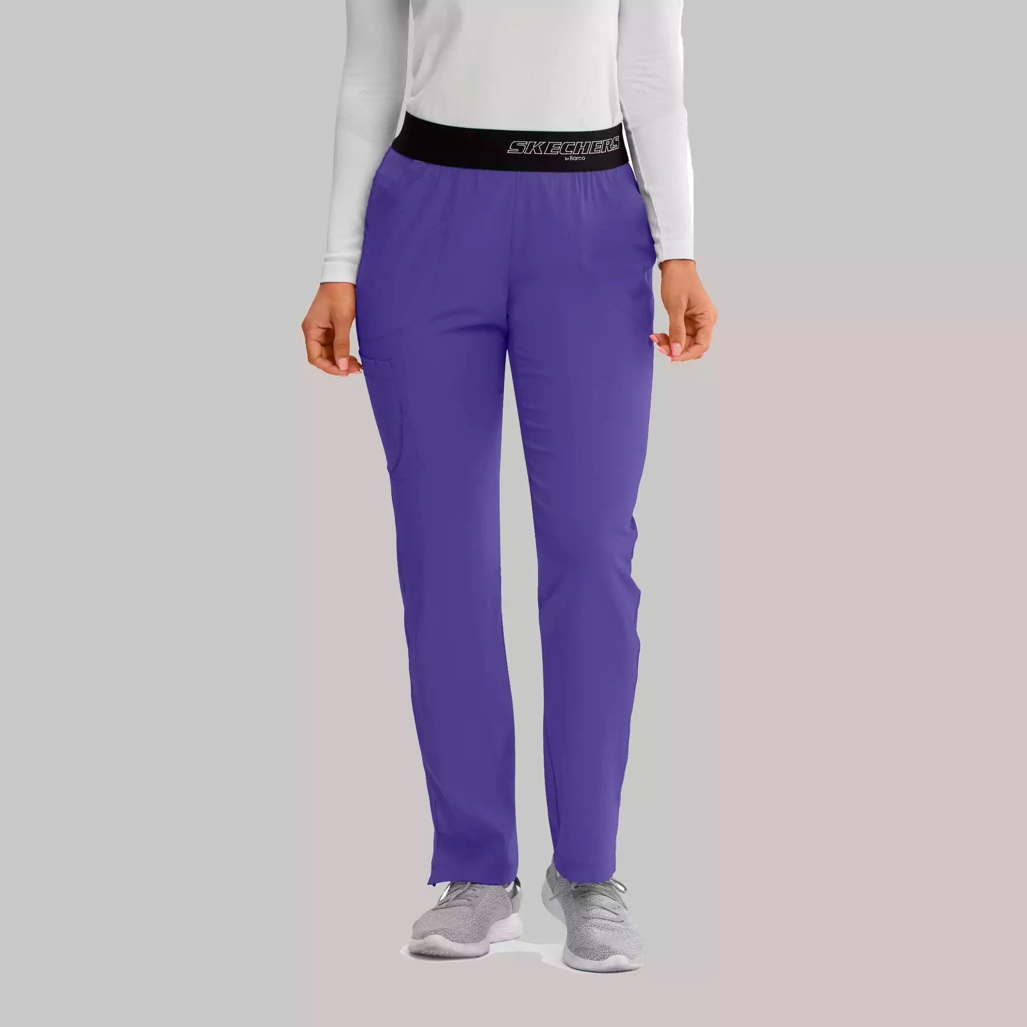 Women's Elastic Waist Cargo Scrub Pants | SK202