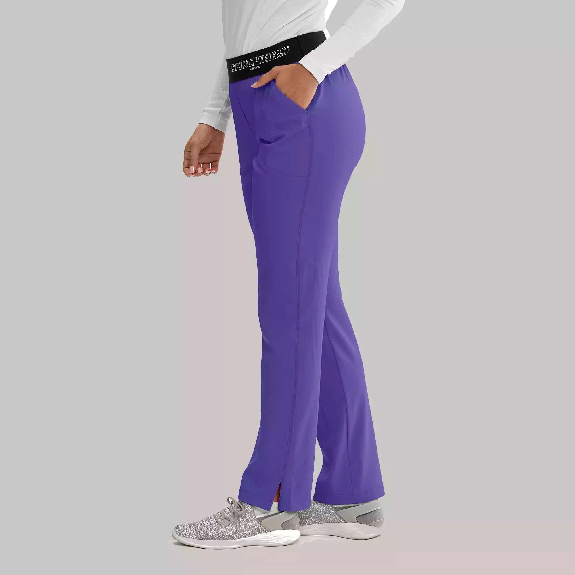 Women's Elastic Waist Cargo Scrub Pants | SK202