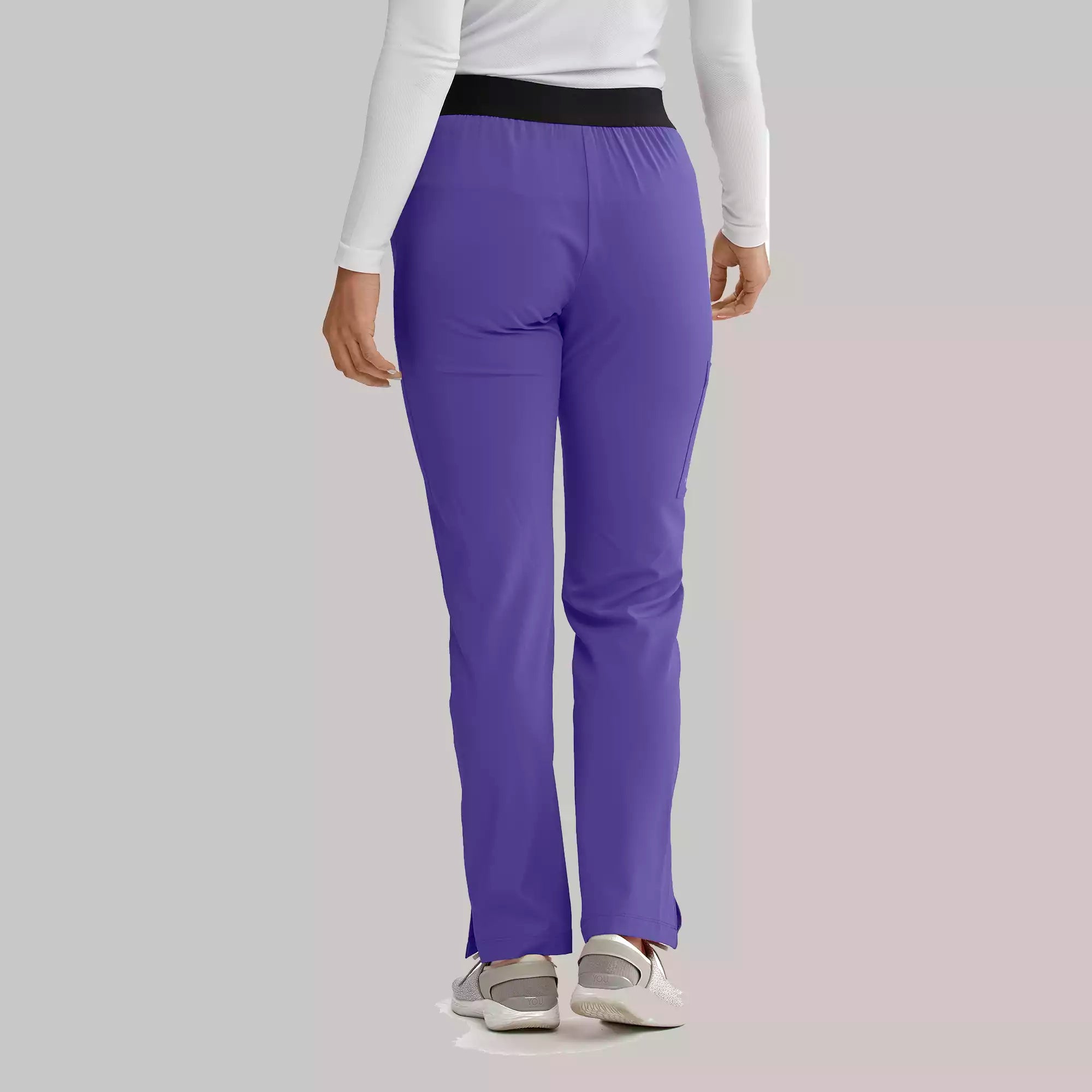 Women's Elastic Waist Cargo Scrub Pants | SK202