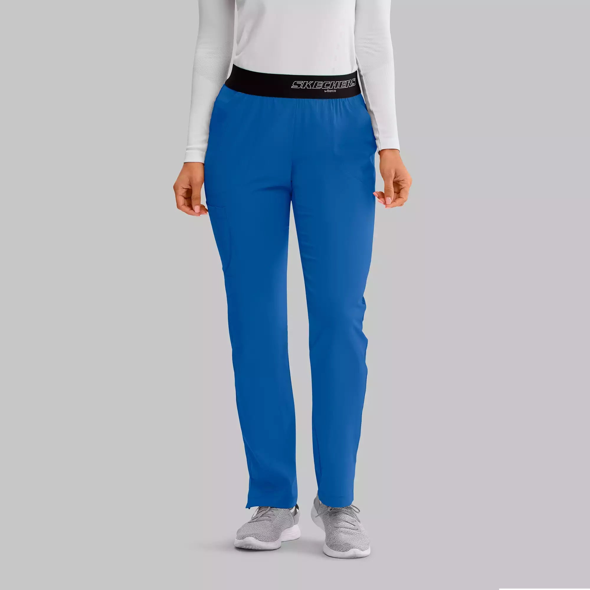 Women's Elastic Waist Cargo Scrub Pants | SK202